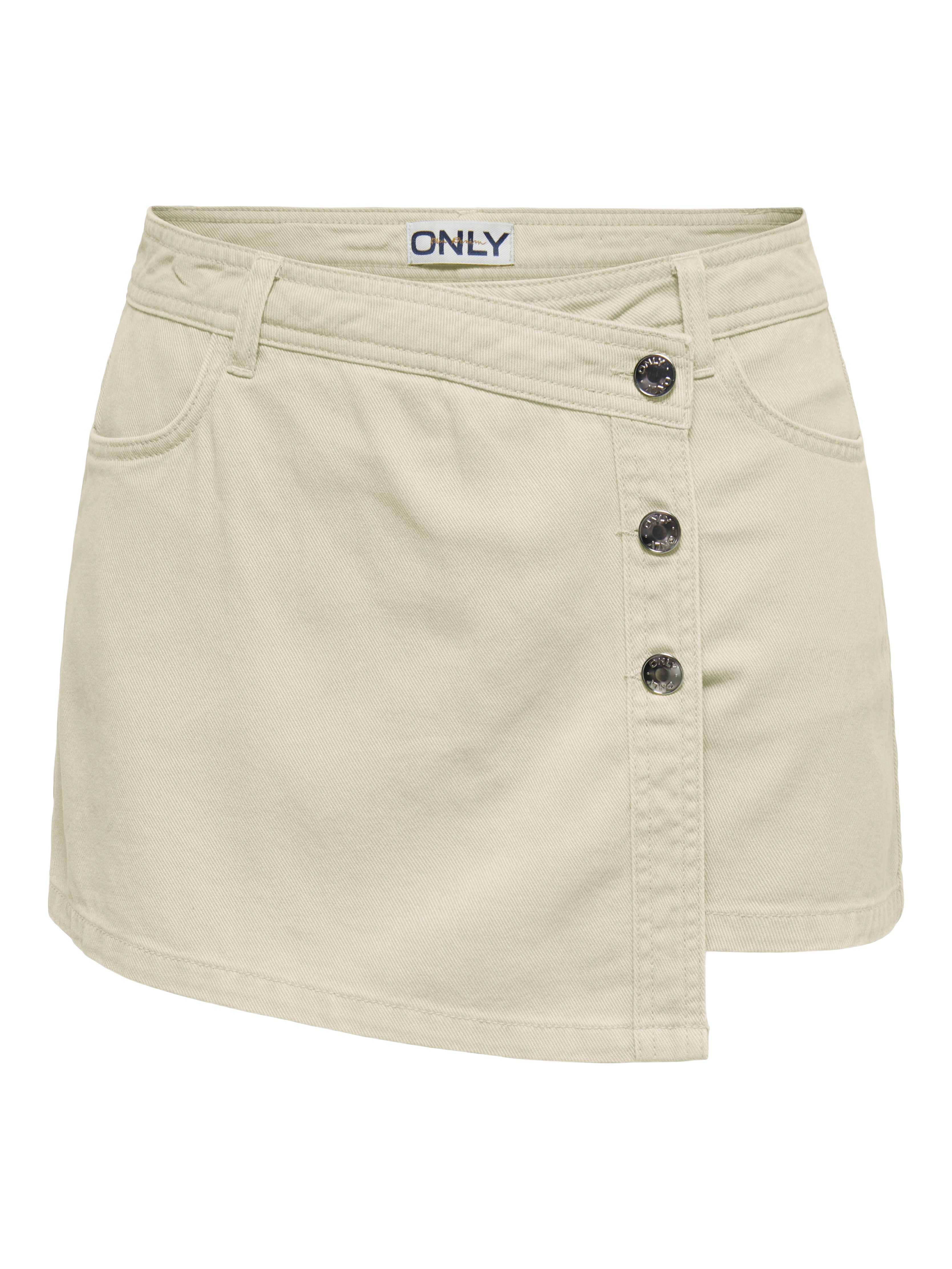 ONLY Hosenrock ONLLESLY REG COL SKORT PNT Baumwolle, Regular Waist
