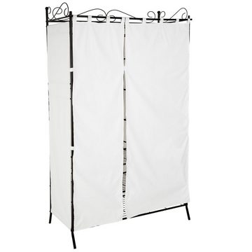 tectake Garderobe Metall-Garderobenschrank mit Vorhang 112x207x57cm