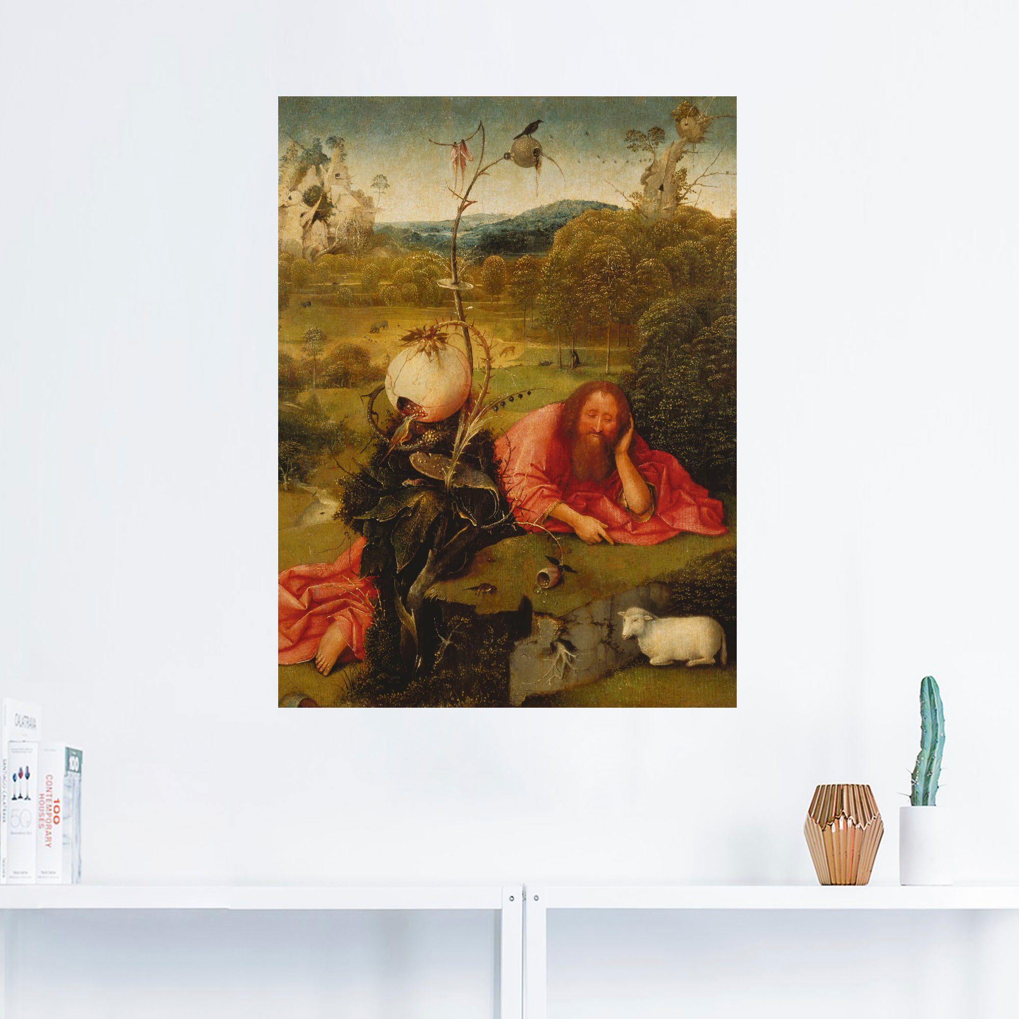 oder Religion als Wandbild Johannes der St), der Größen Wüste., Artland Poster (1 Täufer Leinwandbild, in versch. in Wandaufkleber