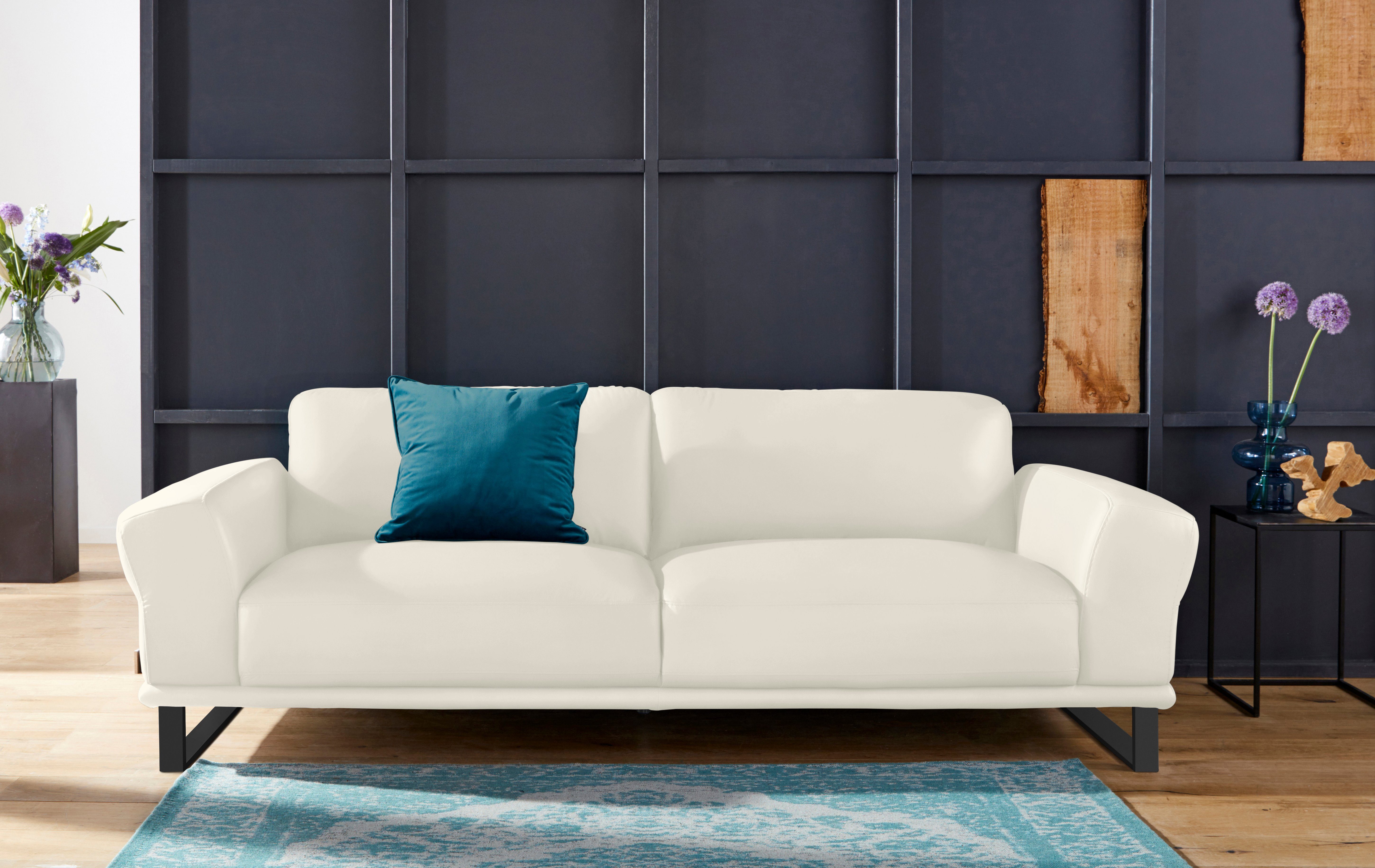 W.SCHILLIG 2,5-Sitzer montanaa, mit Metallkufen in Schwarz pulverbeschichtet, Breite 232 cm