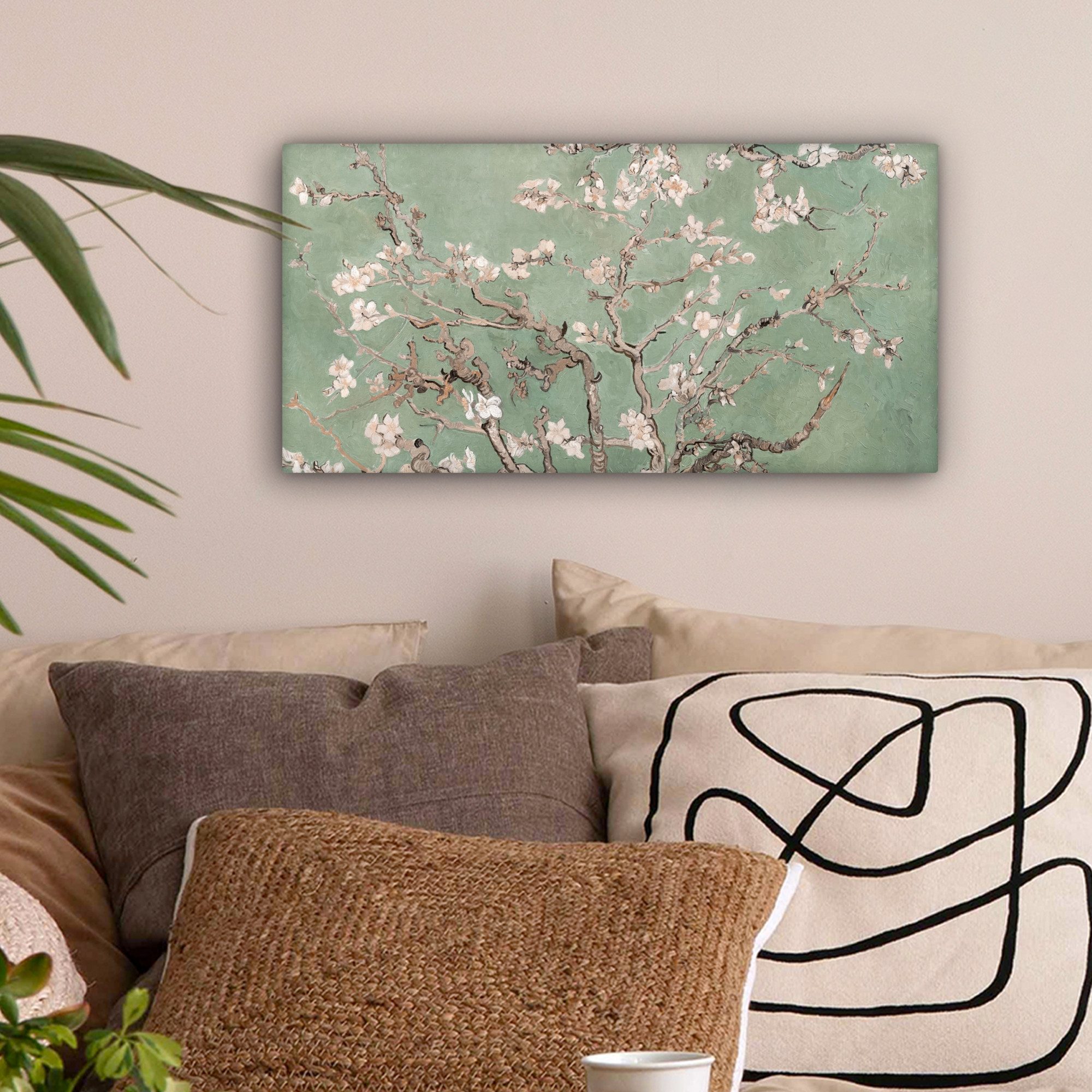 OneMillionCanvasses® Leinwandbild Panorama Mandelblüte - Kunst - Van Gogh - günstig online kaufen