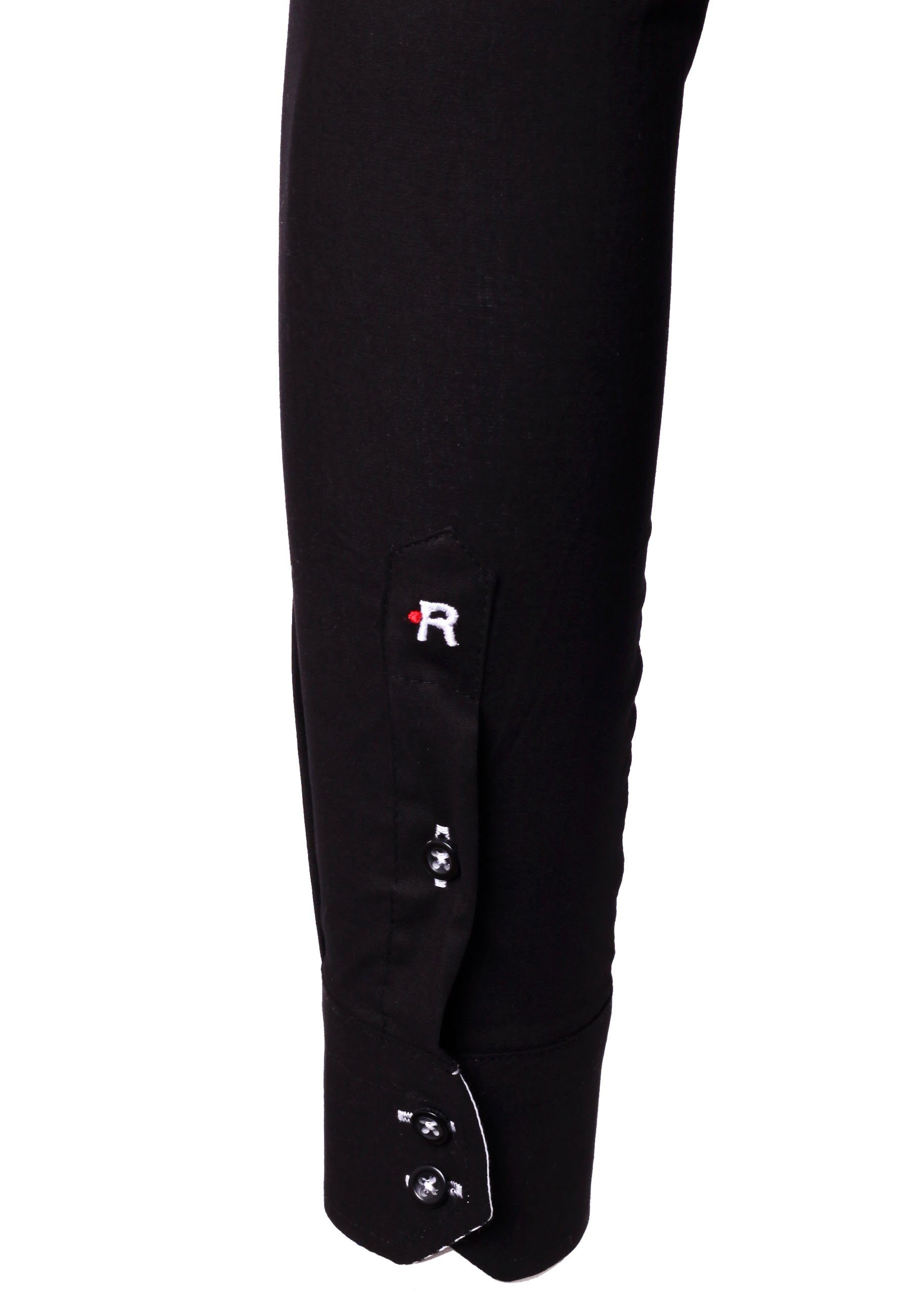 Reslad Langarmhemd Reslad Herren Hemd Medford Langarm RS-7117 (1-tlg., Herrenhemd) Männer Hemd mit Muster gestreifte Knopfleiste & Manschette