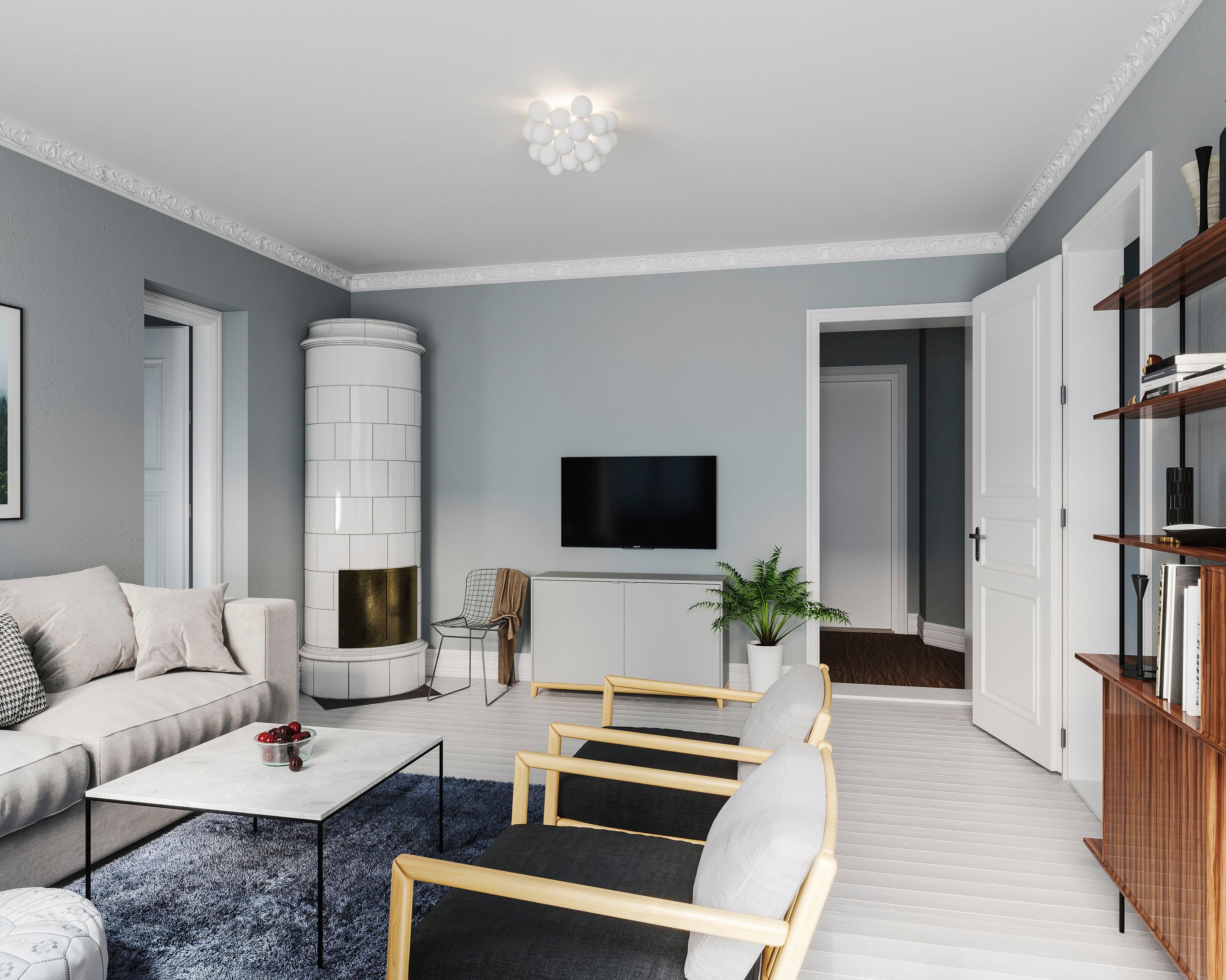 By Rydens Deckenleuchte Gross, ohne Leuchtmittel, Deckenleuchte mit Glas Blasen