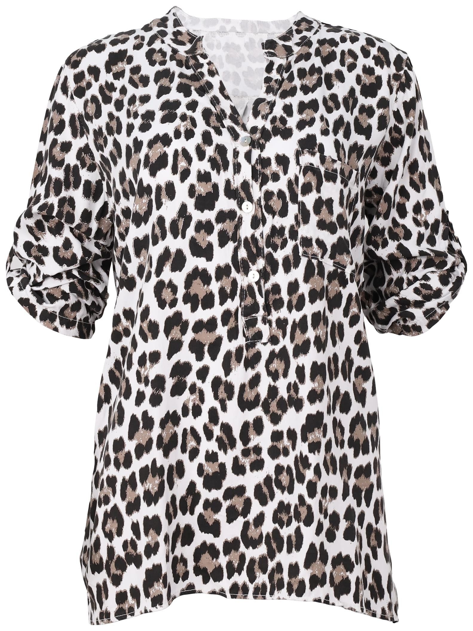 malito more than fashion Schlupfbluse 6702 Animal Print mit 3/4 Armen Einhe günstig online kaufen
