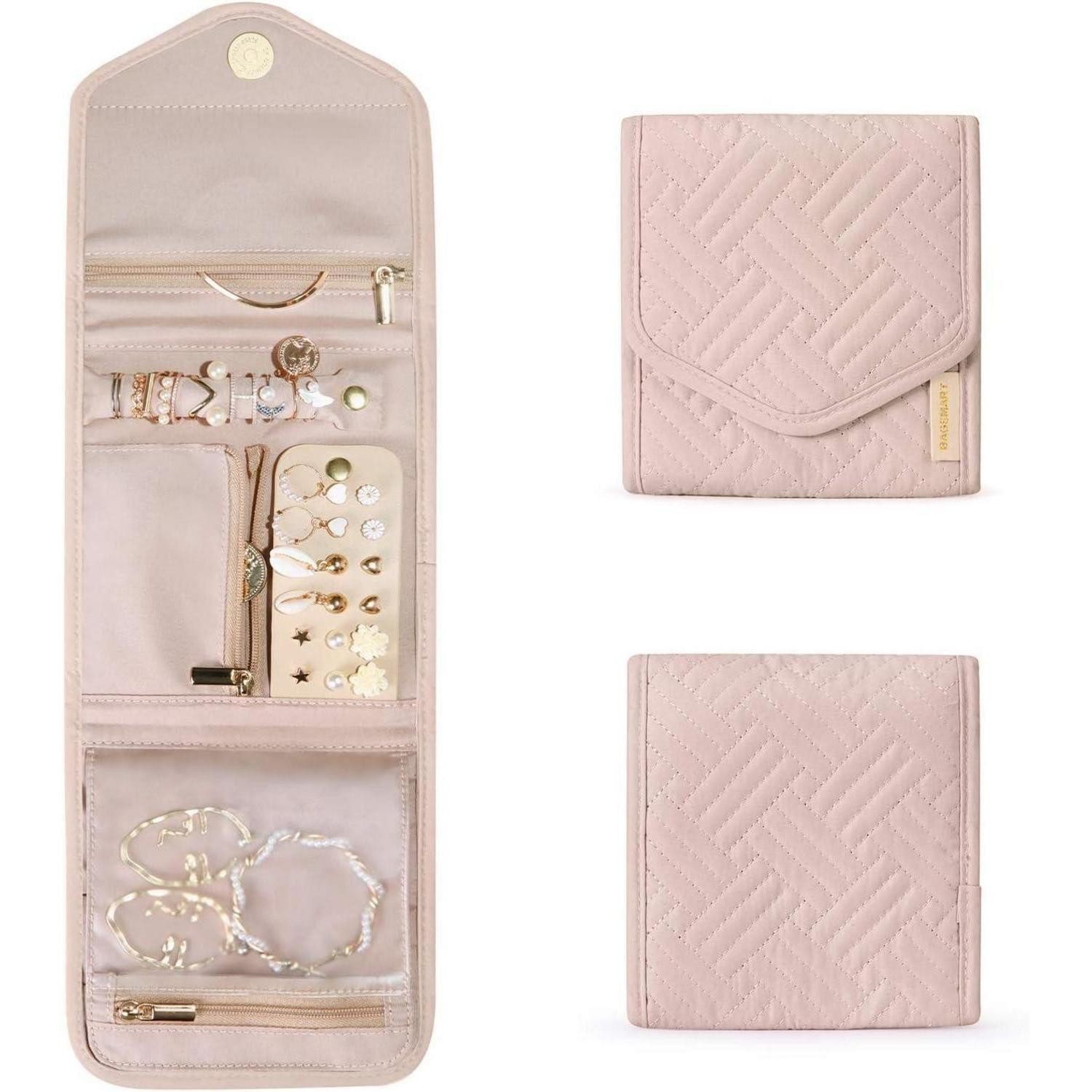 LuxusKollektion Schmuckkasten Schmuck Organizer Tasche Reise Aufbewahrung Ringe Ohrringe Halsketten