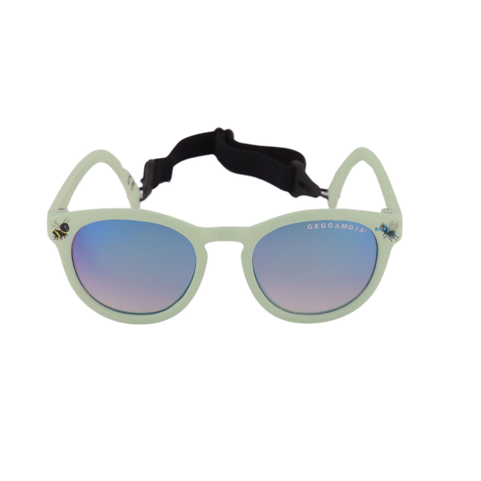 Geggamoja Sonnenbrille Geggamoja Kinder Baby Sonnenbrille sicher und stilvoll mint Hummel
