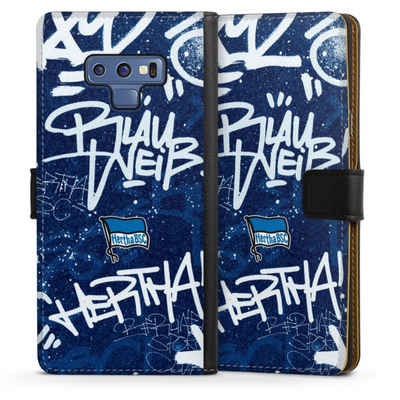 DeinDesign Handyhülle Hertha BSC Graffiti Offizielles Lizenzprodukt Street Graffiti, Samsung Galaxy Note 9 Hülle Handy Flip Case Wallet Cover