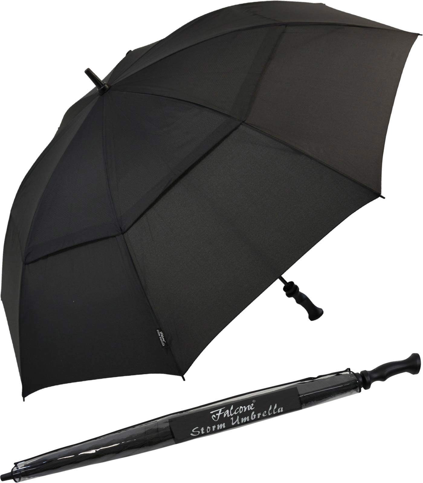 Impliva Stockregenschirm Falcone® XXL Golfschirm doppeltes Glasfibergestell, besonders stabil und extra groß