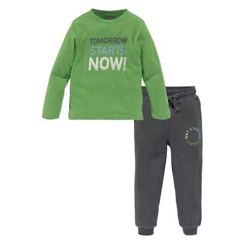 KIDSWORLD Shirt & Hose TOMORROW STARTS NOW (Set, 2-tlg., LA-Shirt & Jogginghose), Spruch