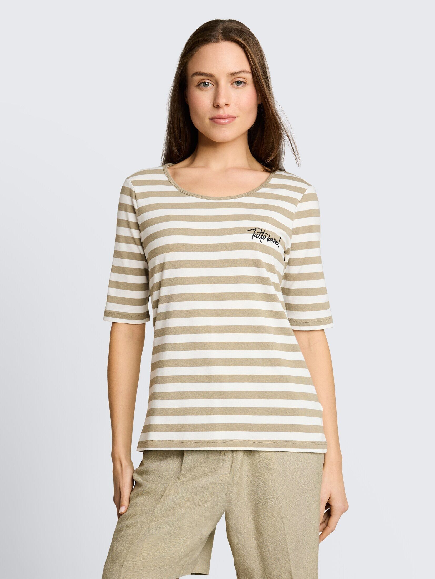 TOM TAILOR T-Shirt T-Shirt T-Shirt mit Stickerei
