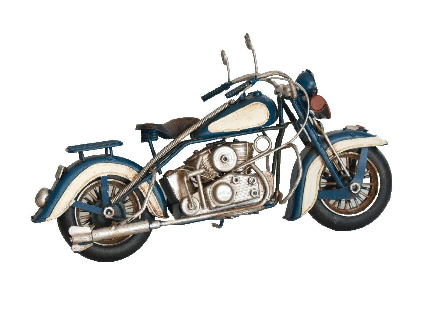 Dekofigur Deko Motorrad Metall Bike Rad Chopper Antik Retro Stil Objekt Skulptur