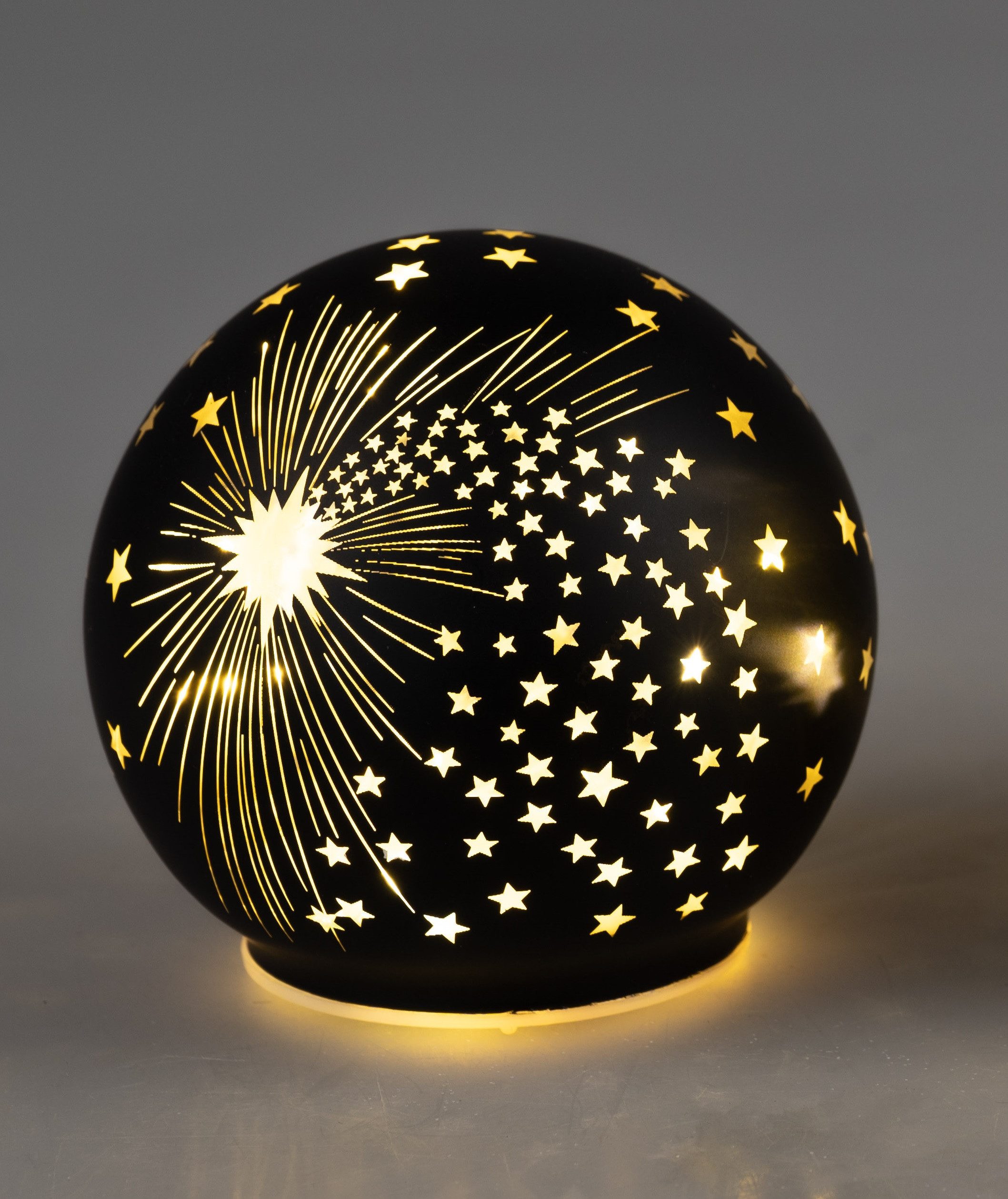 formano LED Dekolicht Deko Kugel Spirit Schwarz LED-Licht mit Timer Weihnac günstig online kaufen