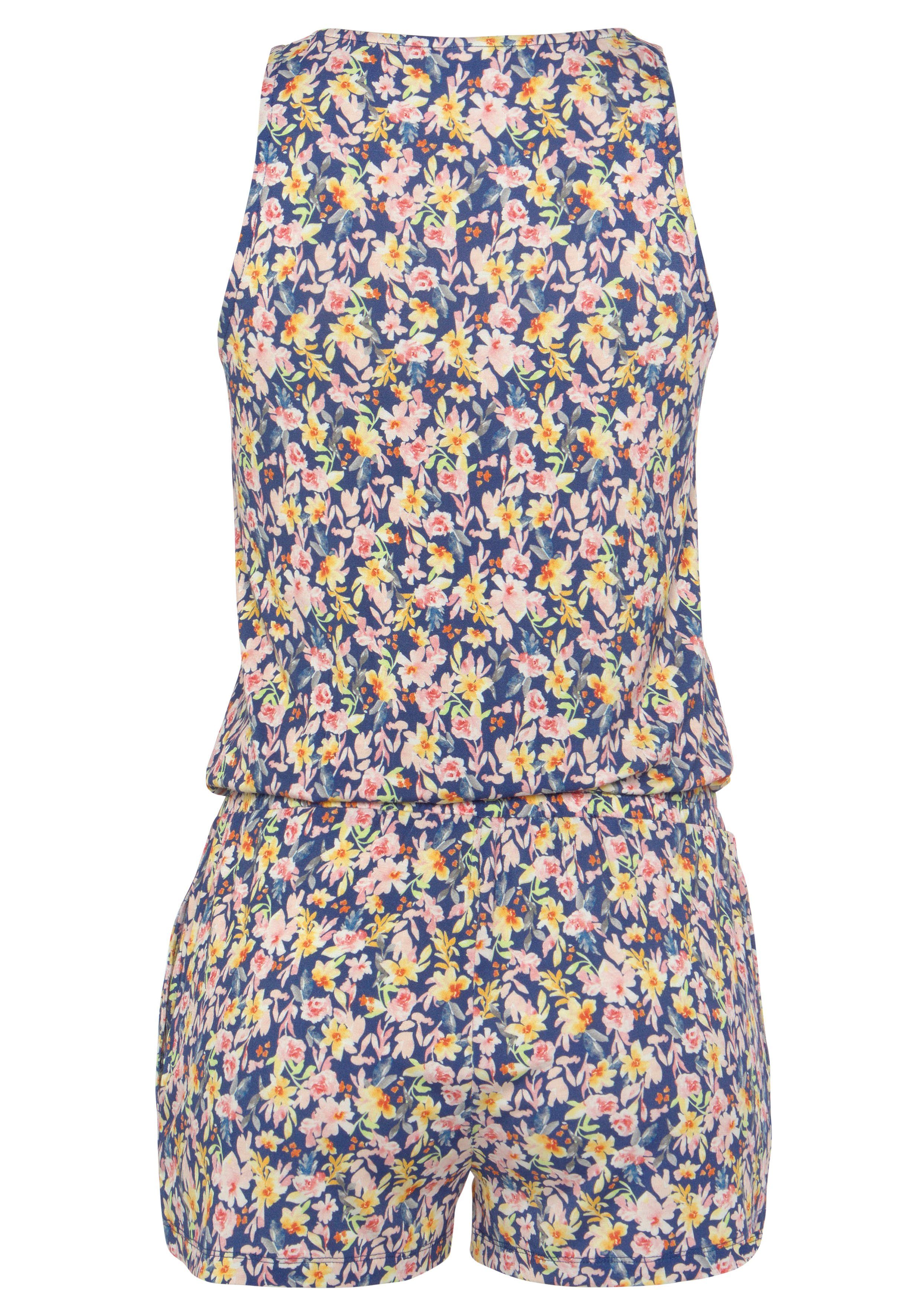 Buffalo Kurzoverall mit Blumendruck, sommerlicher Jumpsuit, Strandmode