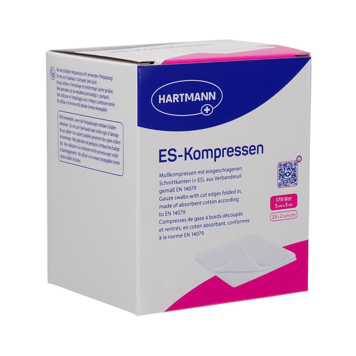 PAUL HARTMANN AG Wundpflaster ES-KOMPRESSEN steril 5x5 cm 8fach