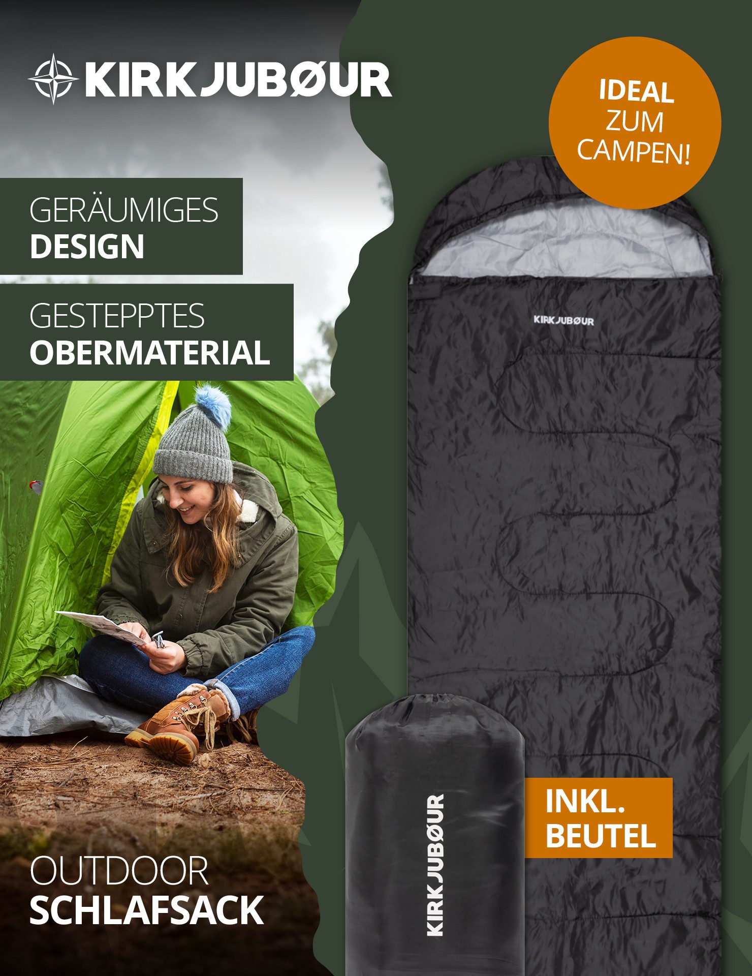KIRKJUBOUR Schlafsack "Søvn" Outdoor Schlafsack günstig online kaufen