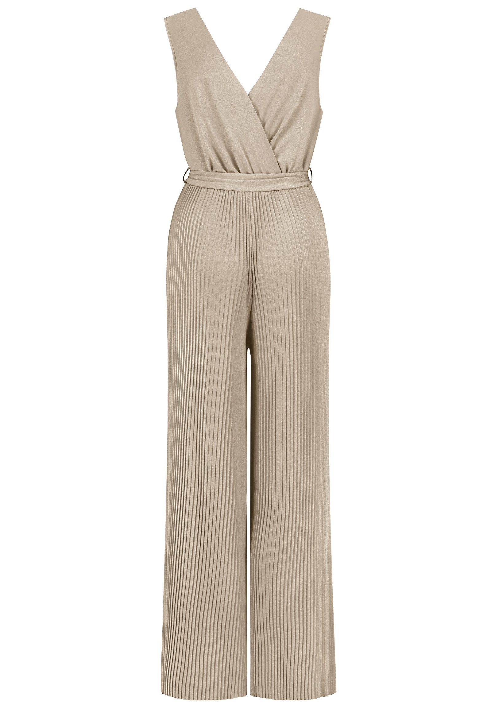 SUBLEVEL Overall Damen Overall Jumpsuit lange Hose Binde Gürtel Einteiler Plissee Hose