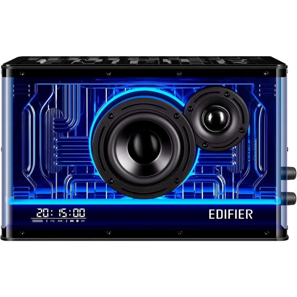 Edifier® QD35 Bluetooth-Lautsprechersystem Schwarz Lautsprechersystem RGB-Lichteffekten 40 mit (Bluetooth, zwei und Ladeanschlüssen) W