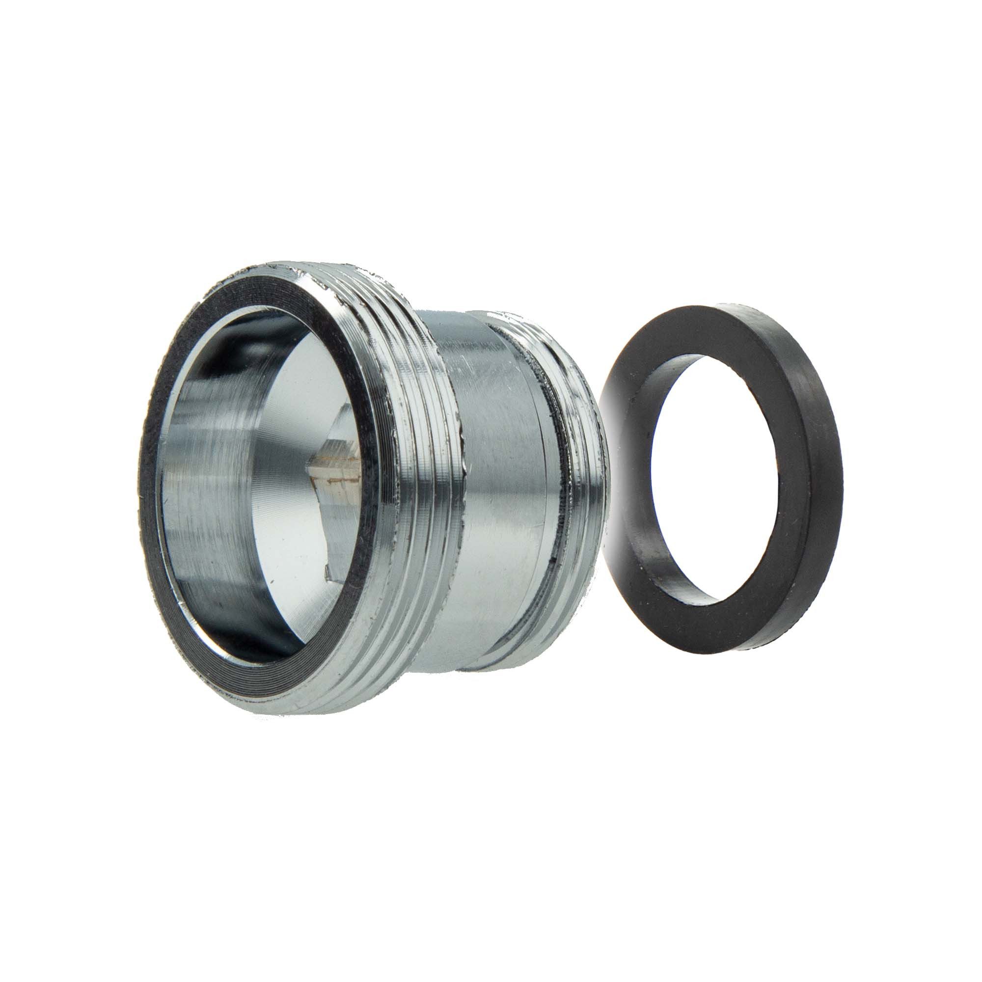 tecuro Strahlregler Reduzierstück Adapter M22 x1 AG auf M18 x1 AG, Messing verchromt