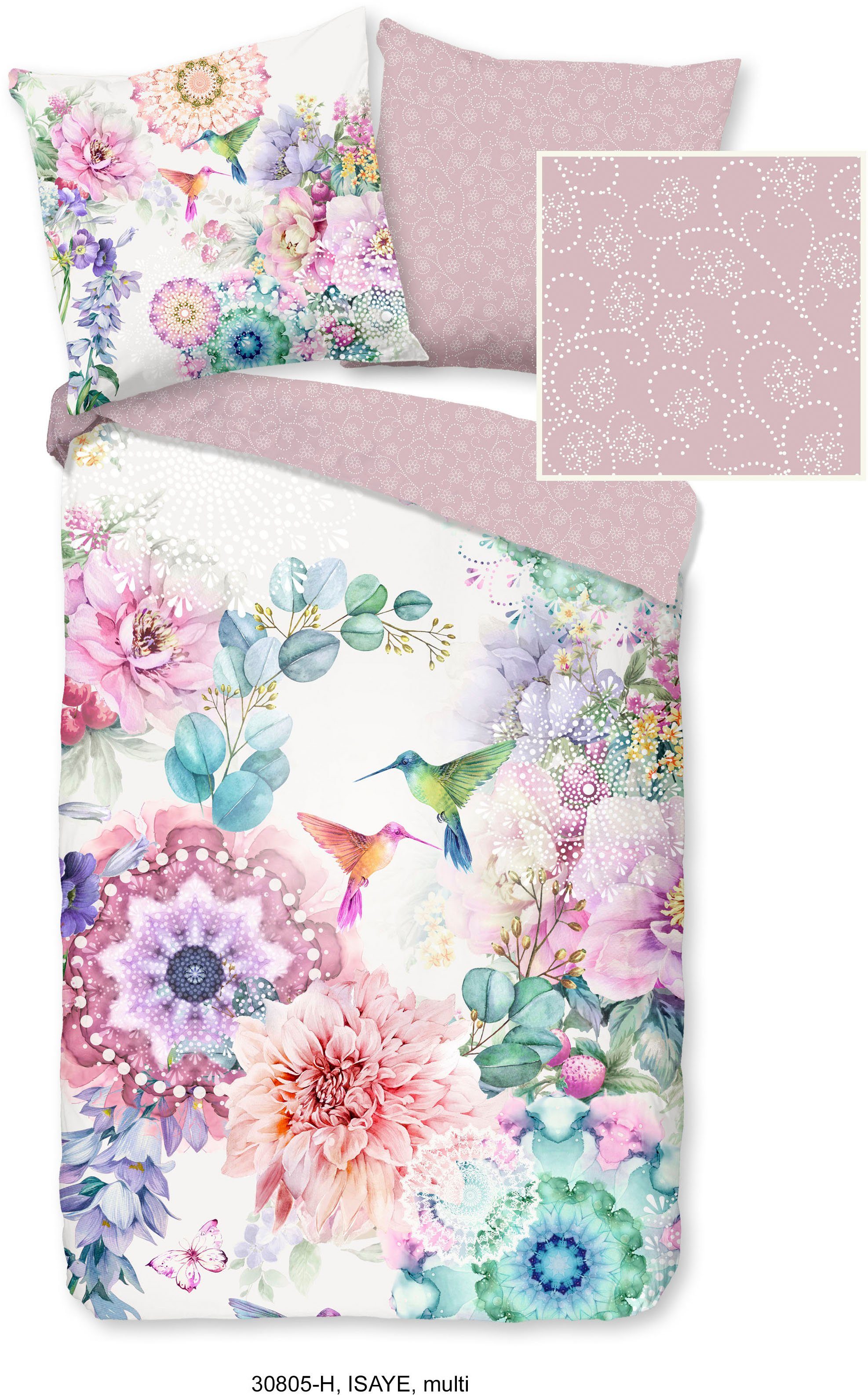 hip Wendebettwäsche »Vitori«, Mako-Satin, 135x200, Reißverschluss, Wendeopt günstig online kaufen
