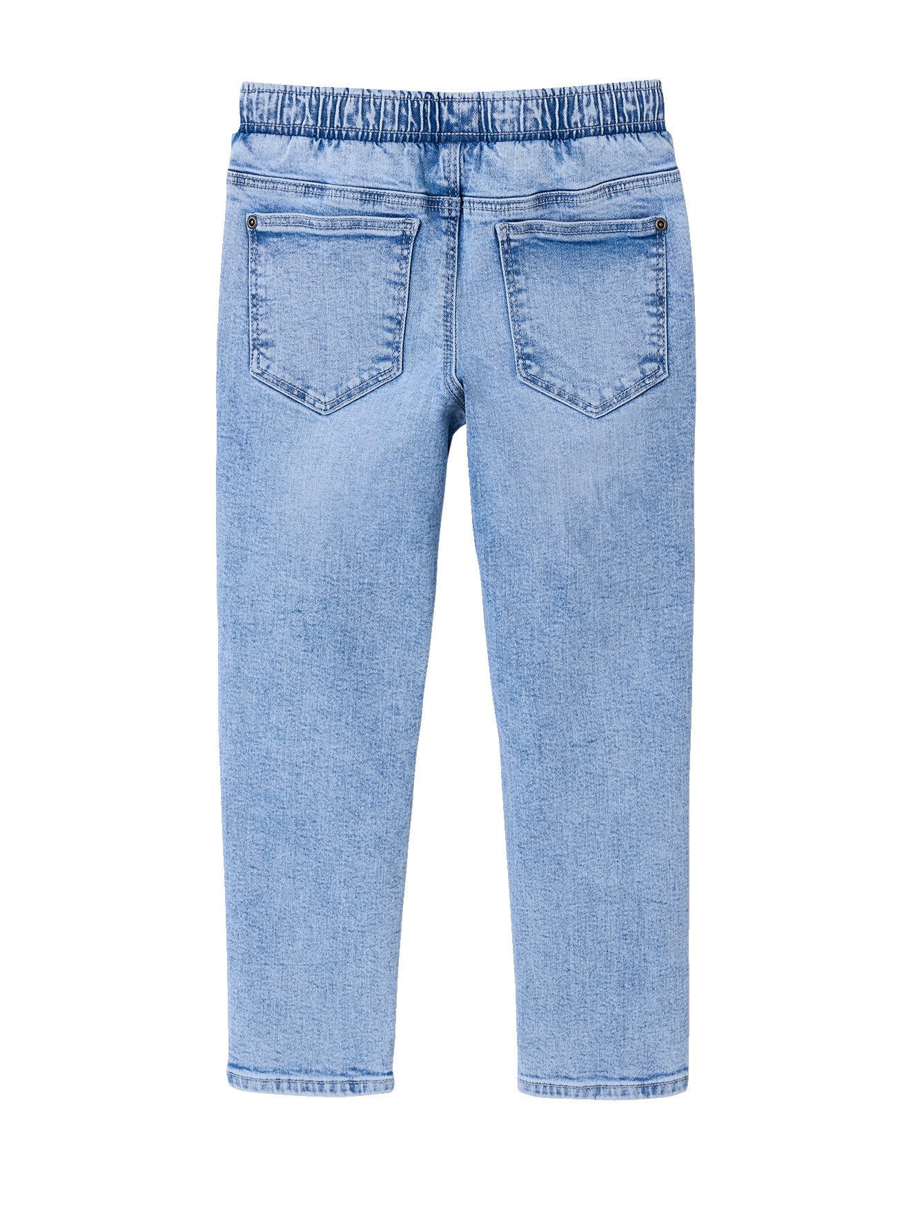 vertbaudet Slim-fit-Jeans Jungen Slim-Jeans mit verstellbarem Dehnbund BASIC 2er-Pack – Bild 4 von 5