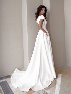 ZWY Abendkleid Langes sexy Partykleid mit kurzer Schulterpartie (Elegantes langes Abendkleid) Um die Brust gewickeltes, gerüschtes, einfarbiges Weiß