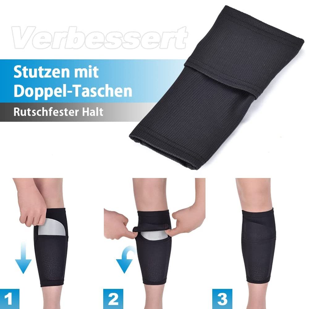 TUWENA Schienbeinschutz Kinder Herren Schienbeinschoner für Fußball Gepolsterter KnöChelschutz