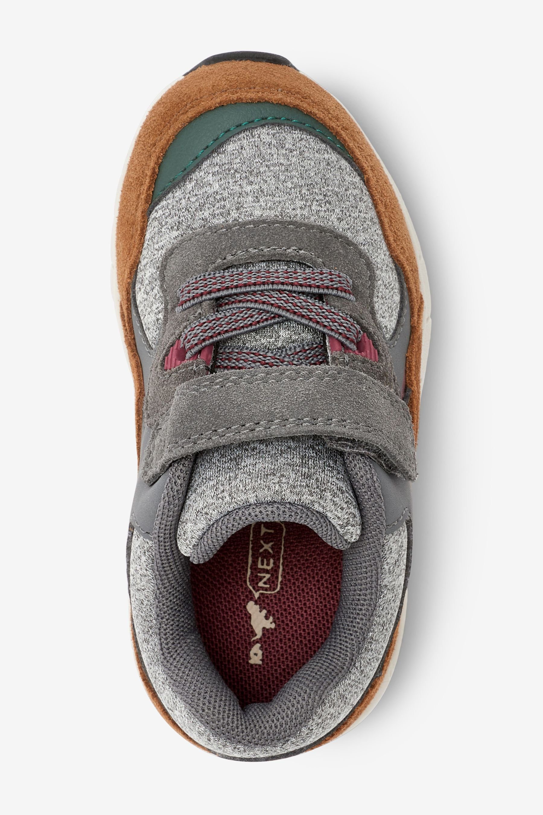 Next Elastischer Sportschuh mit Schnürung (1-tlg) Sneaker Grey/Brown