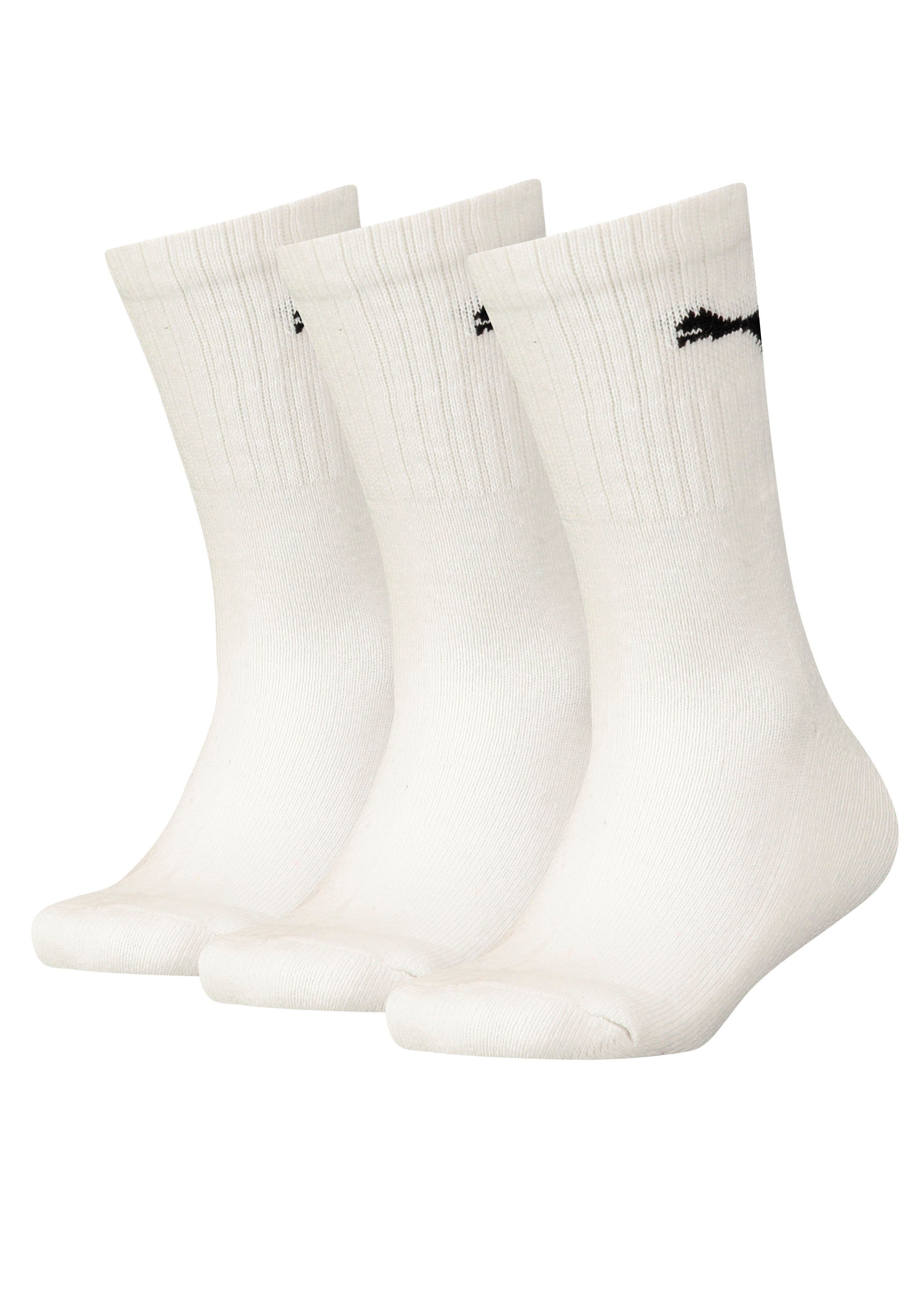 PUMA Socken PUMA KIDS CREW SOCK 3P (3-Paar, 3 Paar) Junior mit klassischer Rippe