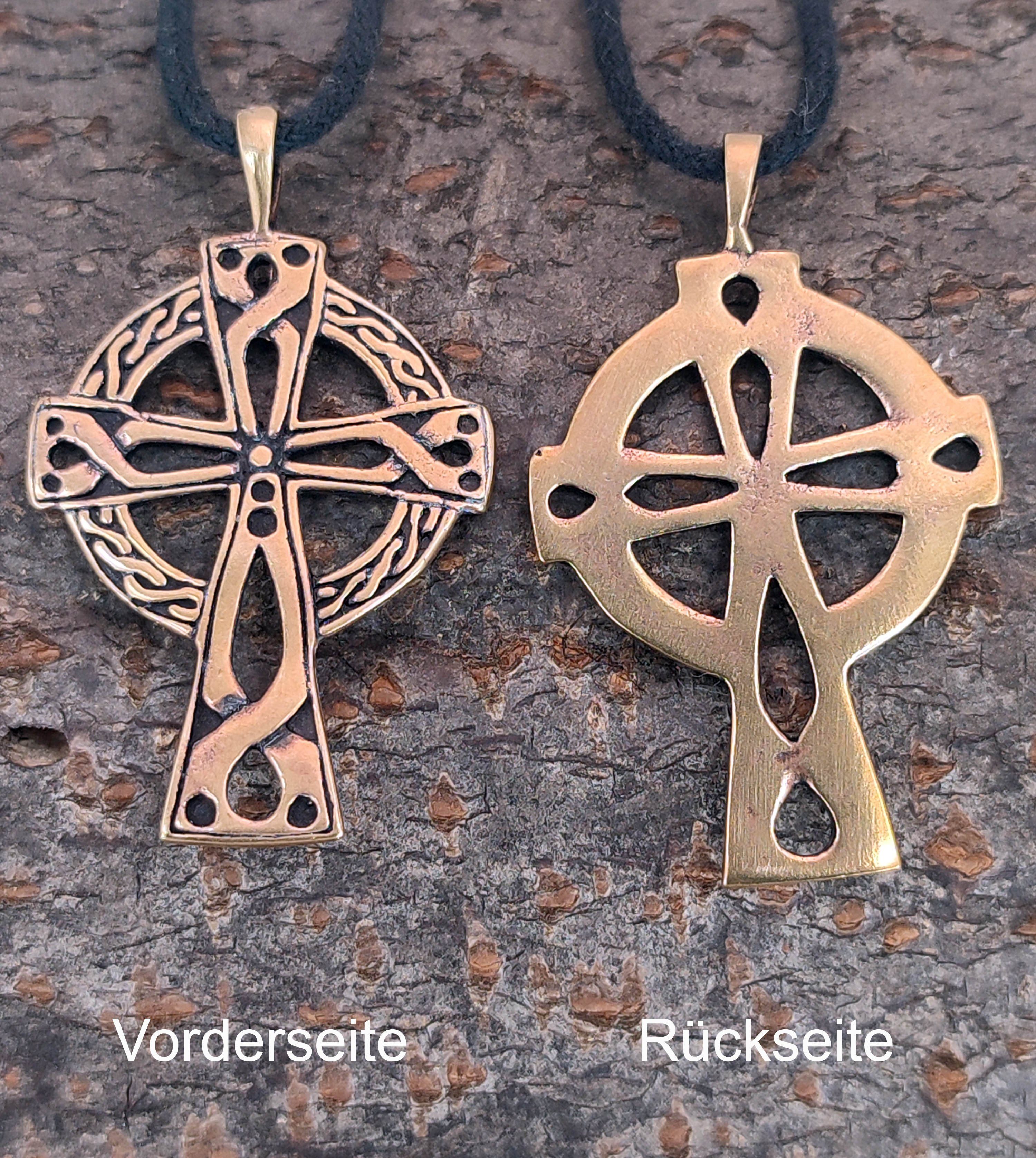 Kiss of Leather Kettenanhänger Keltenkreuz Radkreuz Kelten keltisch Kreuz Bronze Anhänger Kette Nr. 9