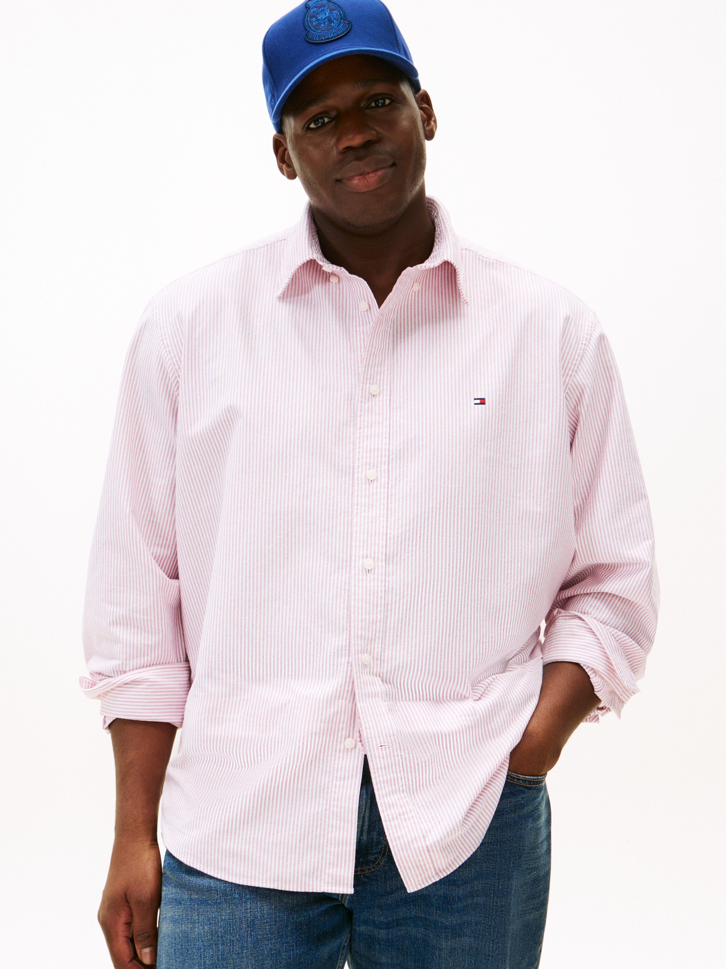 Tommy Hilfiger Big & Tall Langarmhemd BT - HERITAGE OXFORD STRIPE fein gest günstig online kaufen