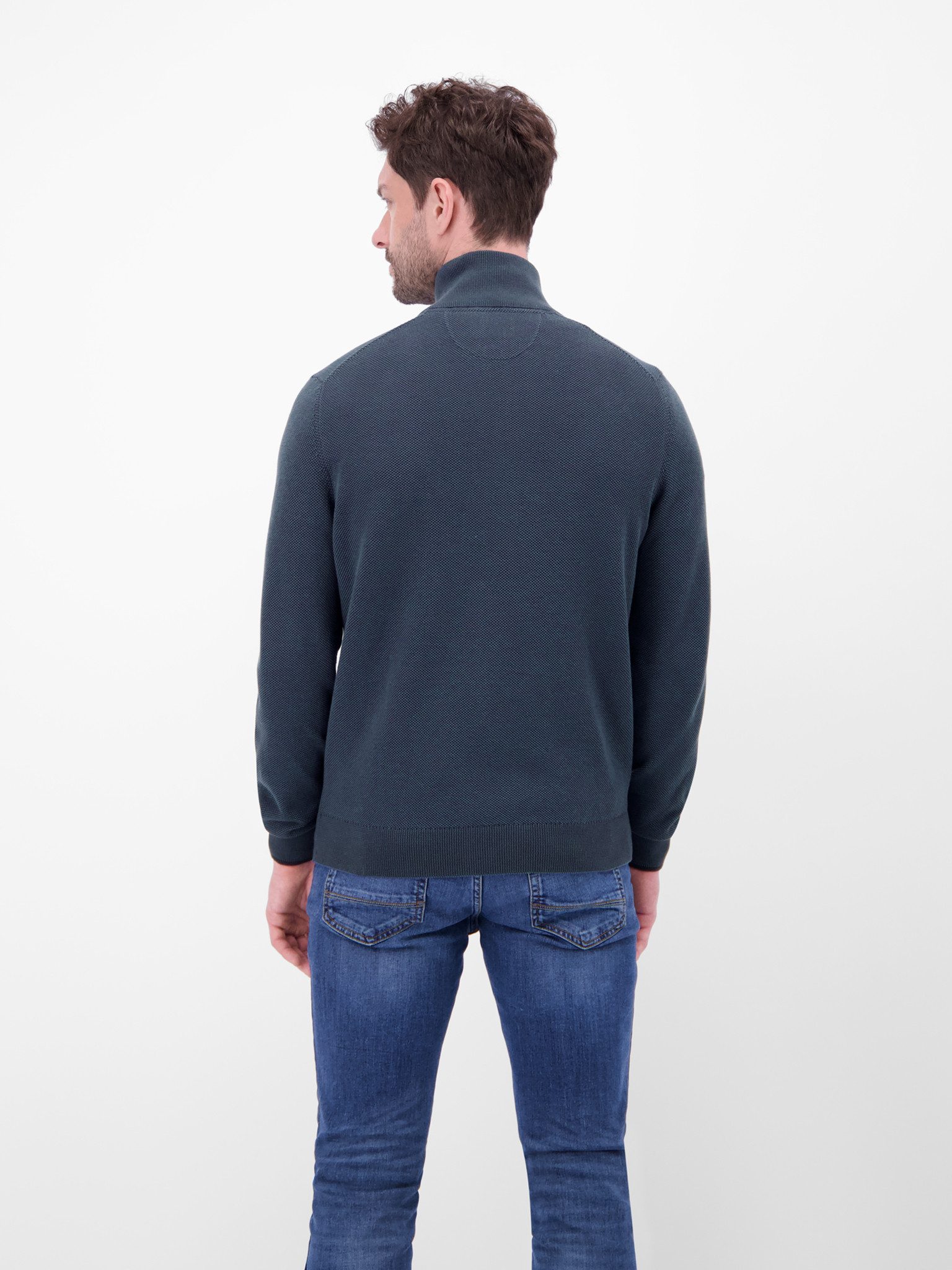 LERROS Strickjacke mit Reißverschluss und Strehkragen