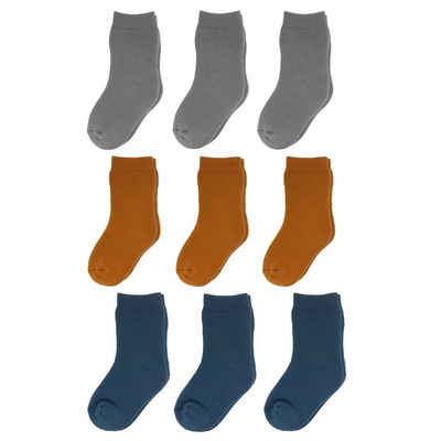 Yalion Kurzsocken »Yalion® weiche Kinder Socken mit Halbplüsch Pack in mehreren verschiedenen Farbkombinationen« Elastisch