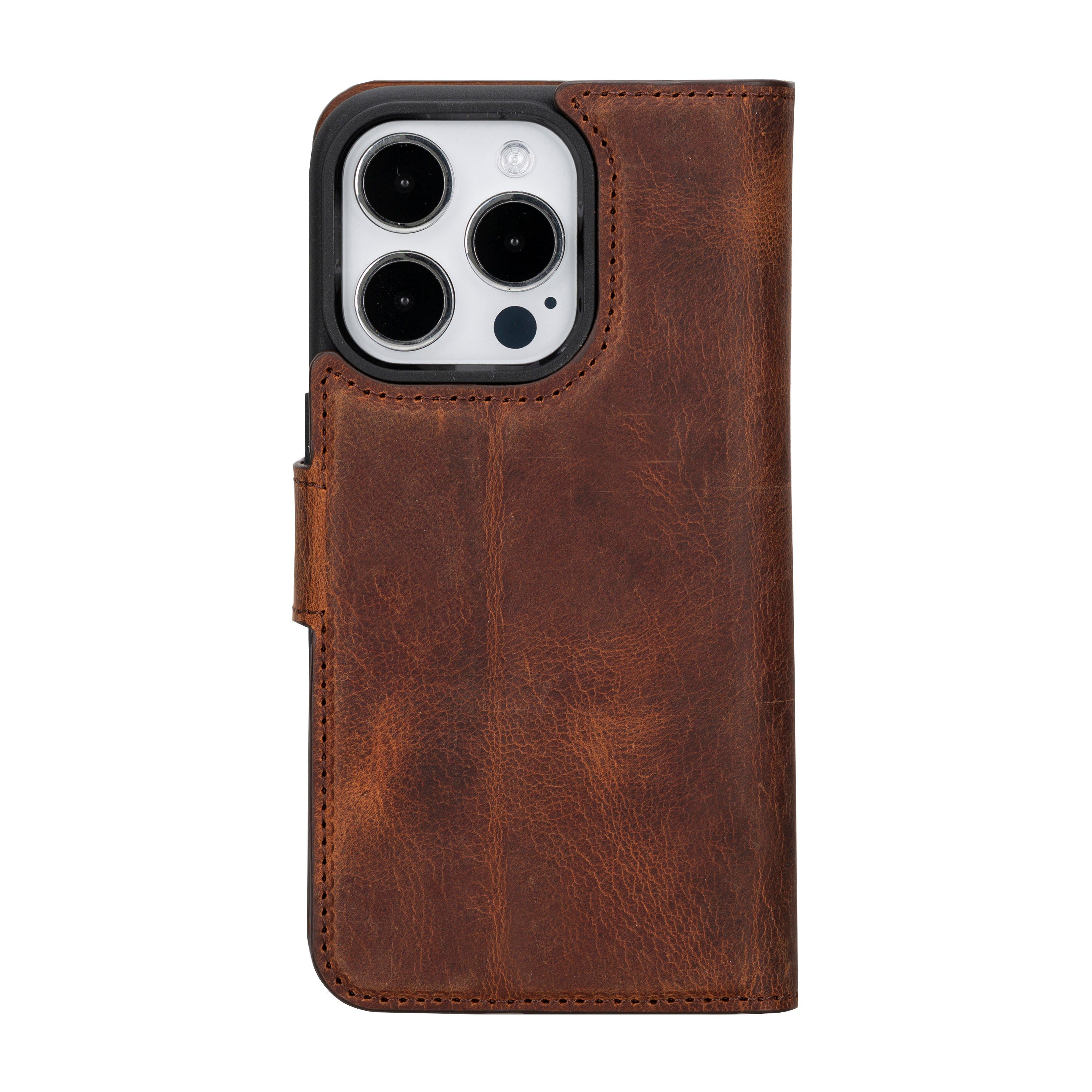 Renna Leather Handyhülle iPhone 15 Alle Modelle Echtes Leder abnehmbare Handyhülle – Bild 4 von 5