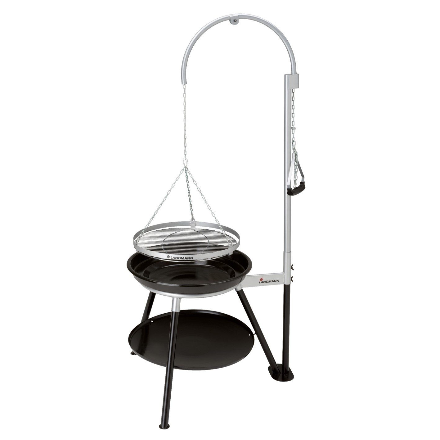 LANDMANN Holzkohlegrill CG-II-530BKXX, Ø 53 cm Schwenkgrill Geos Style 11064 Feuerstelle