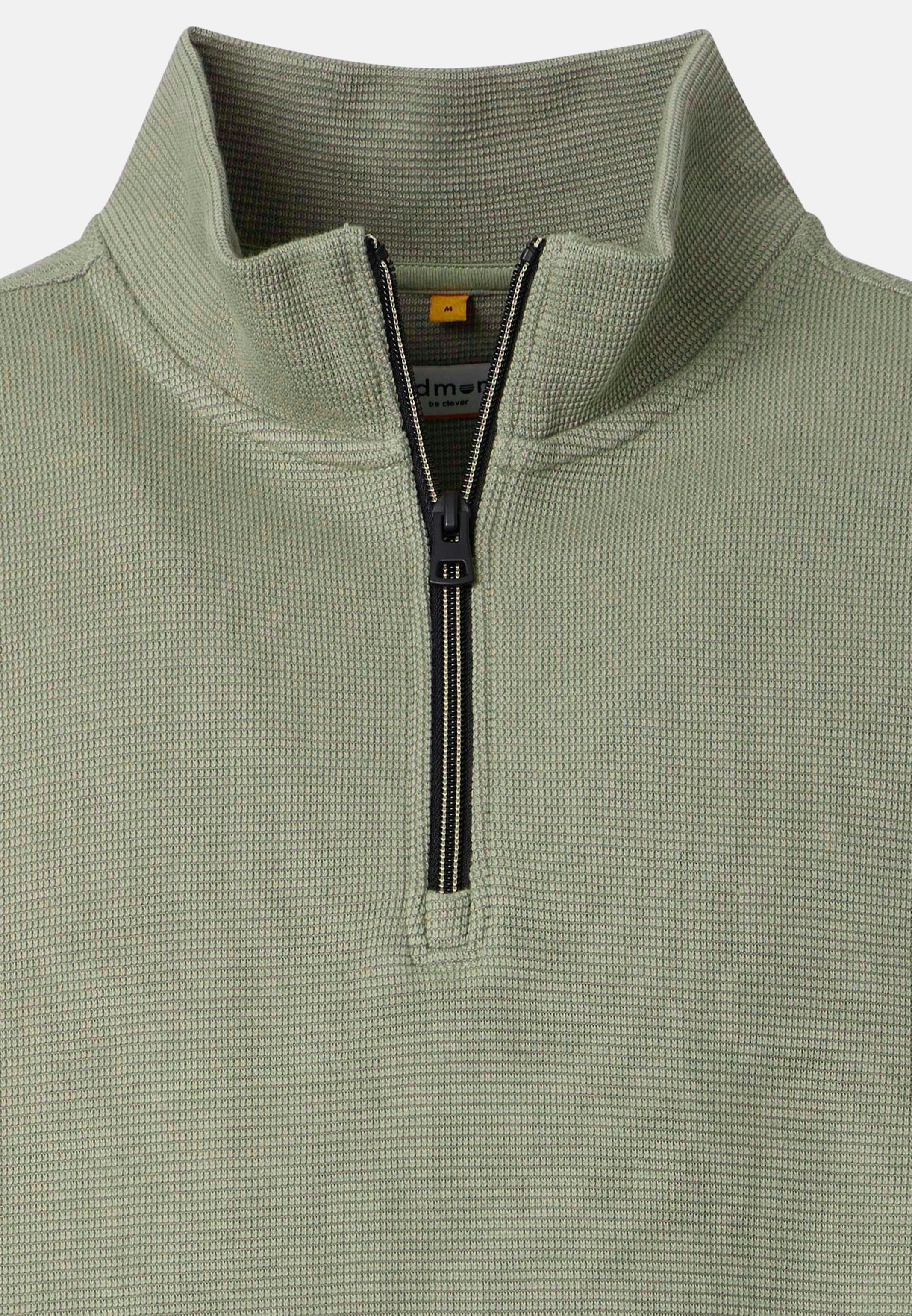 Redmond Strickpullover Basic (1-tlg) Troyer - Baumwolle - Atmungsaktiv - Troyer Kragen, sportlicher Stil
