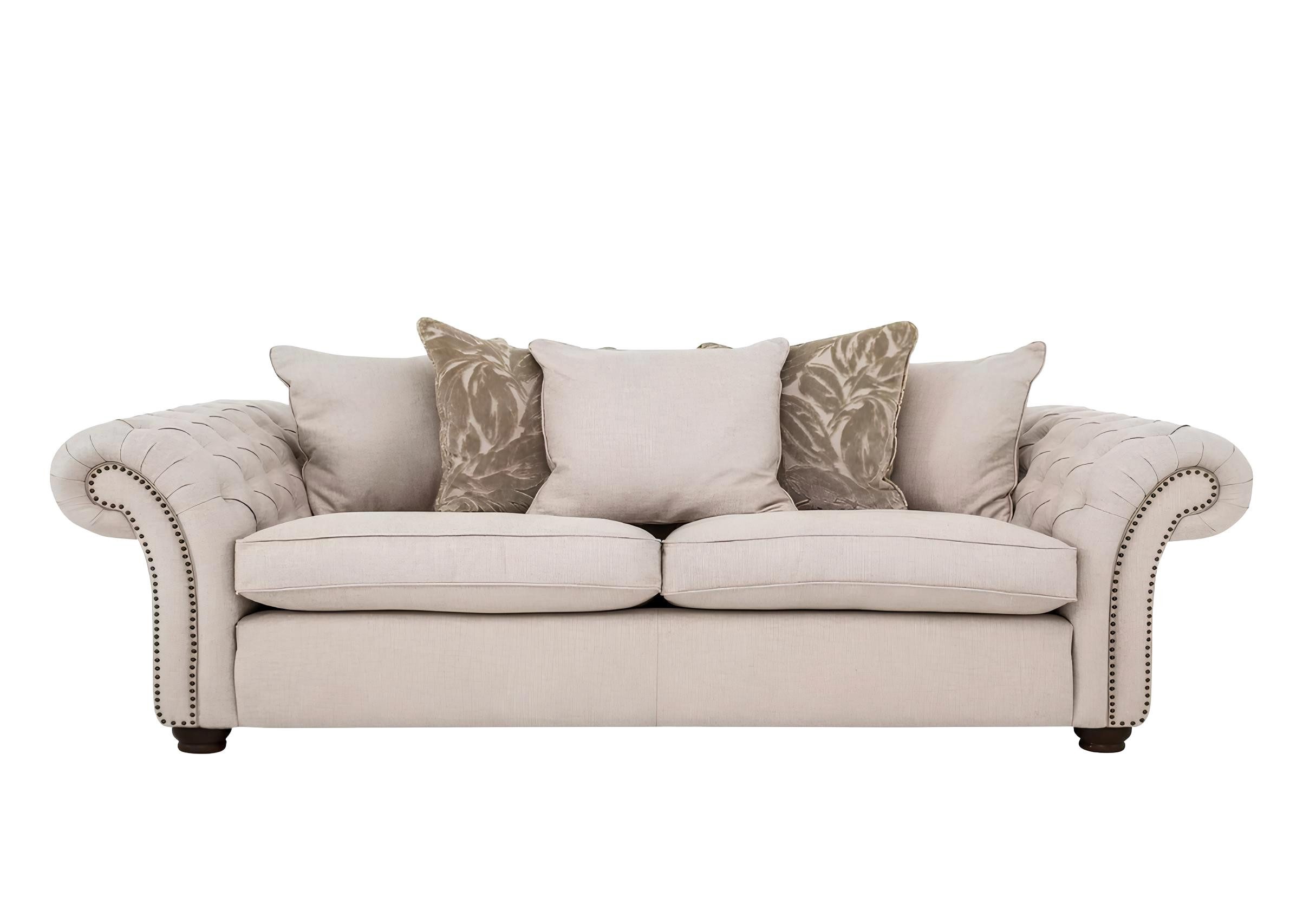 JVmoebel Sofa Landhaus Stil Möbel - Chesterfield Sofa Sitz Gemütliche Couch Stoff, Made in Europa