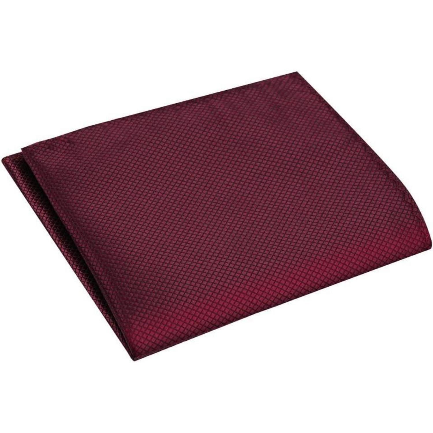 LuxusKollektion Krawatte Einstecktuch Herren einfarbig vorgefaltet #B-22 X 22 Cm (Rotwein)