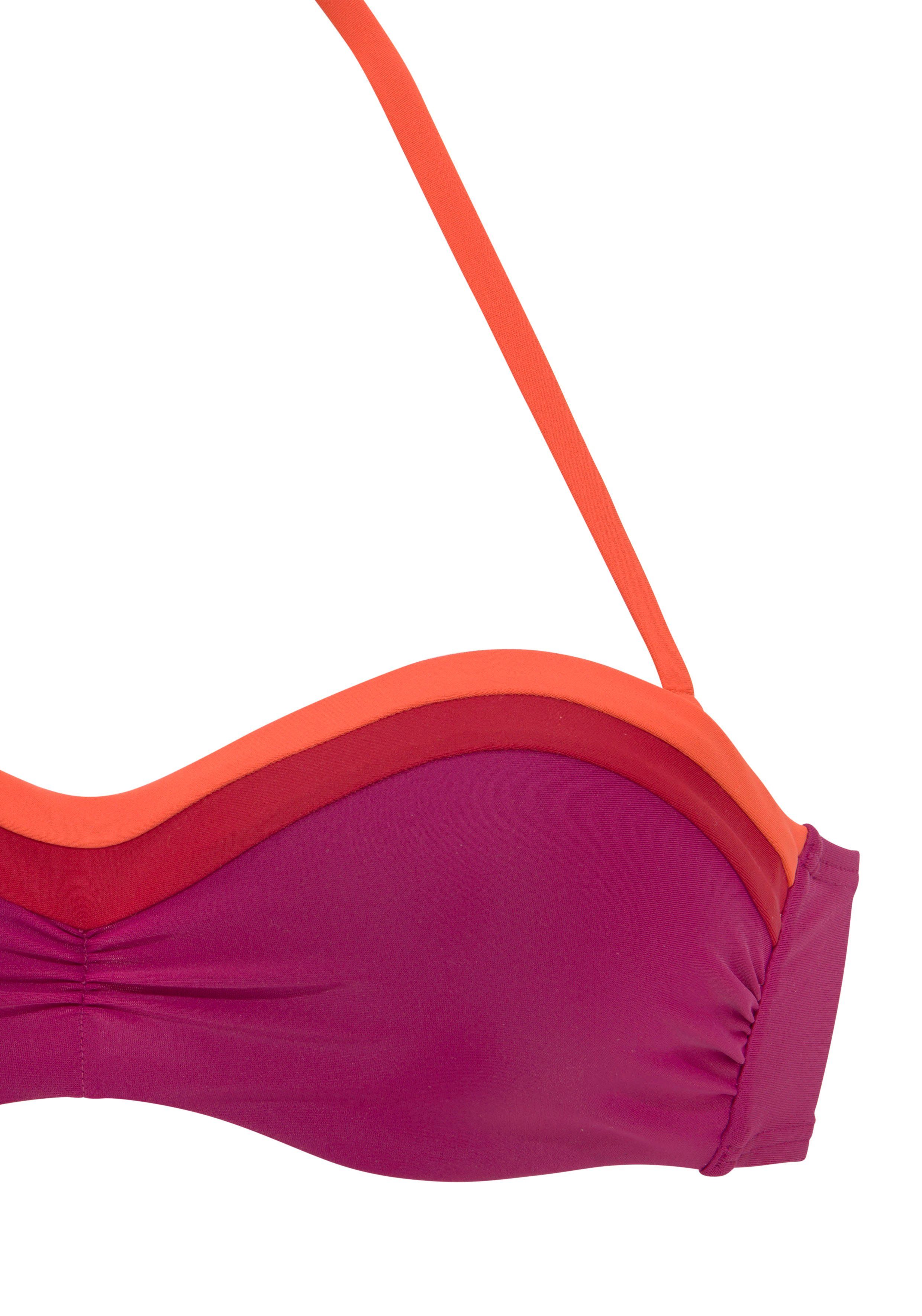 s.Oliver Bügel-Bandeau-Bikini-Top Yella, mit kontrastfarbenen Details günstig online kaufen