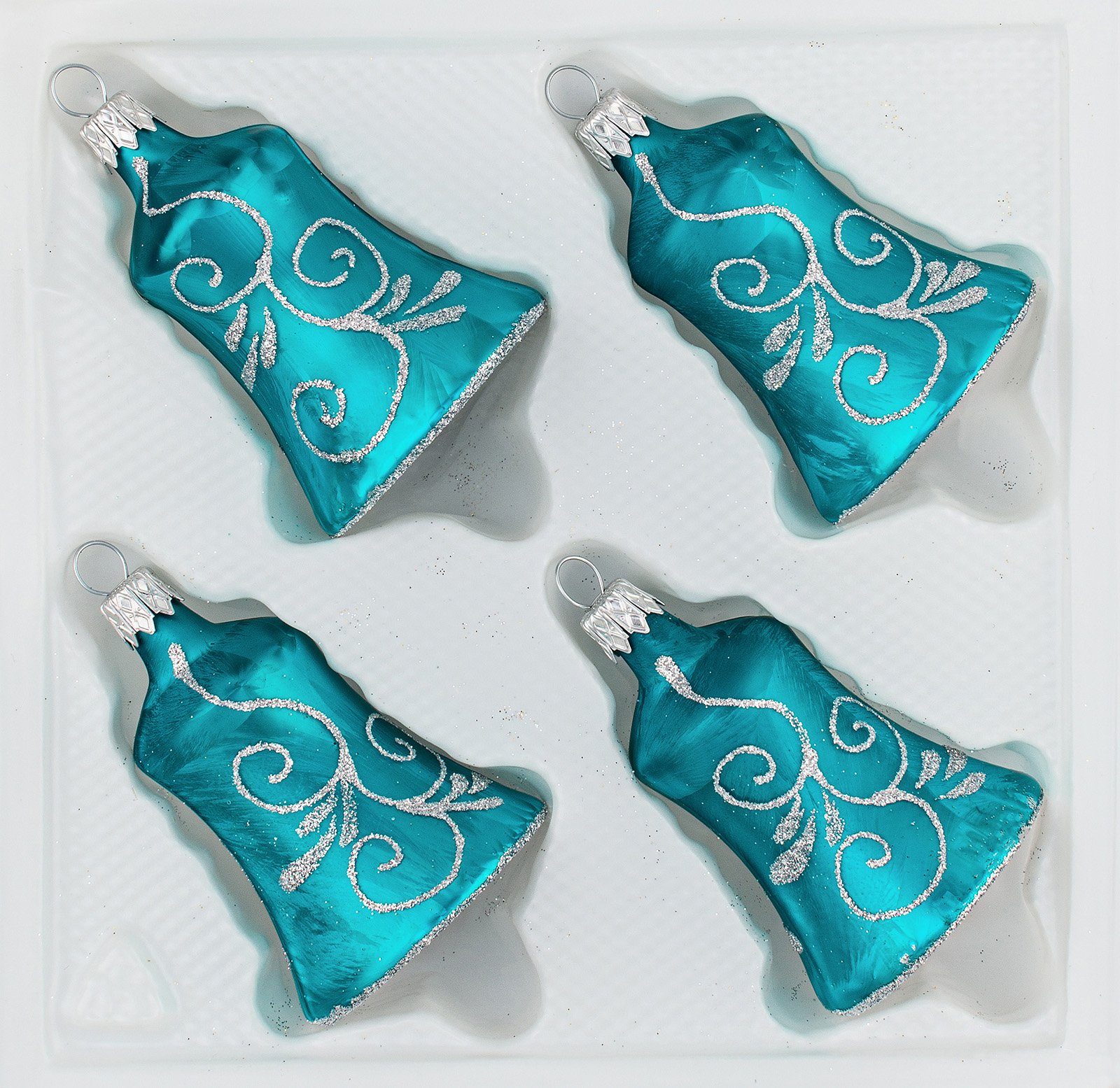 Navidacio Christbaumschmuck 4 tlg. Glas-Glocken Set günstig online kaufen