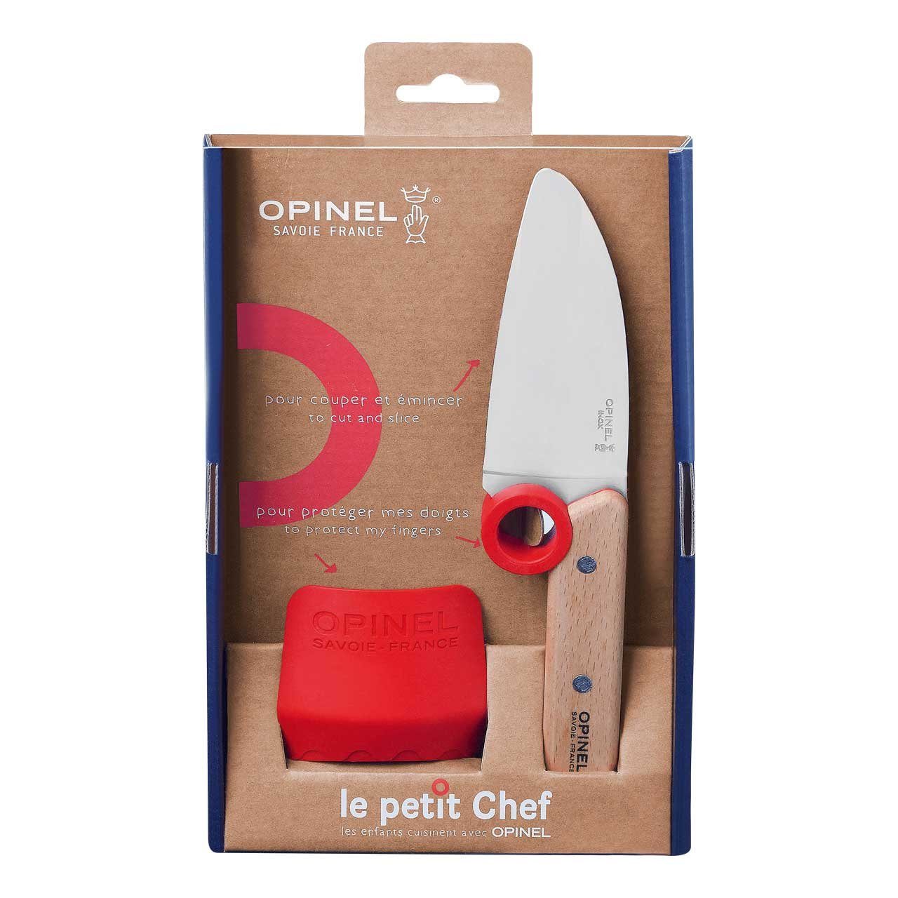 Opinel Universalküchenmesser Opinel Le petit Chef, Küchenmesser-Set, 2-teilig, Поварские ножи, Fingerschutz