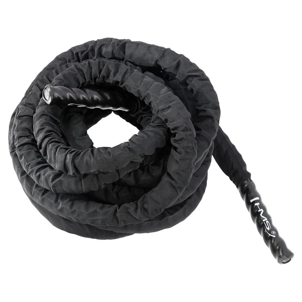 HMS Trizepsseil Trainingsseil Schwungseil Fitnessseil (Spar-Set, 1-tlg., 12 m x 38 mm robust), 12 m lang, 38 mm dick, geschützte Seilenden