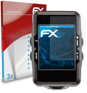 atFoliX Schutzfolie Displayschutz für Lezyne Super GPS, (3 Folien), Ultraklar und hartbeschichtet