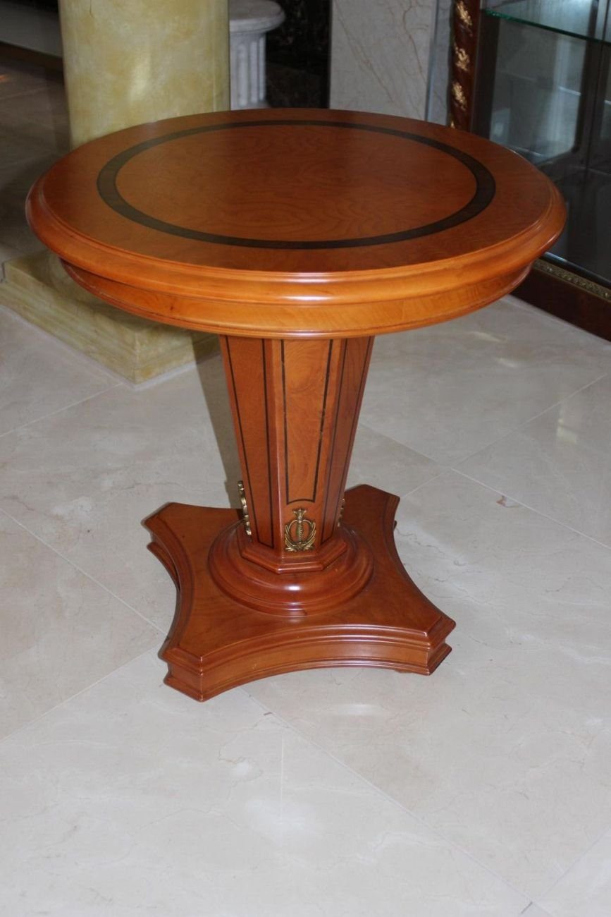 JVmoebel Beistelltisch Beistelltisch Couchtisch Tisch Möbel Rund Braun Holz Tische Sofort (1-St)