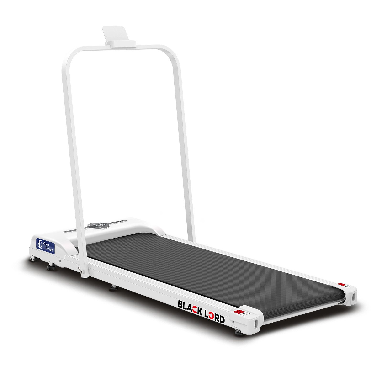 BLACK LORD Laufband für Zuhause, Walking Pad, Klappbares Untertisch-Laufband mit Armlehne (119 x 48,5 x 103 cm, 1-tlg), mit Bluetooth, Fernbedienung, Lautsprecher, 1-12km/h