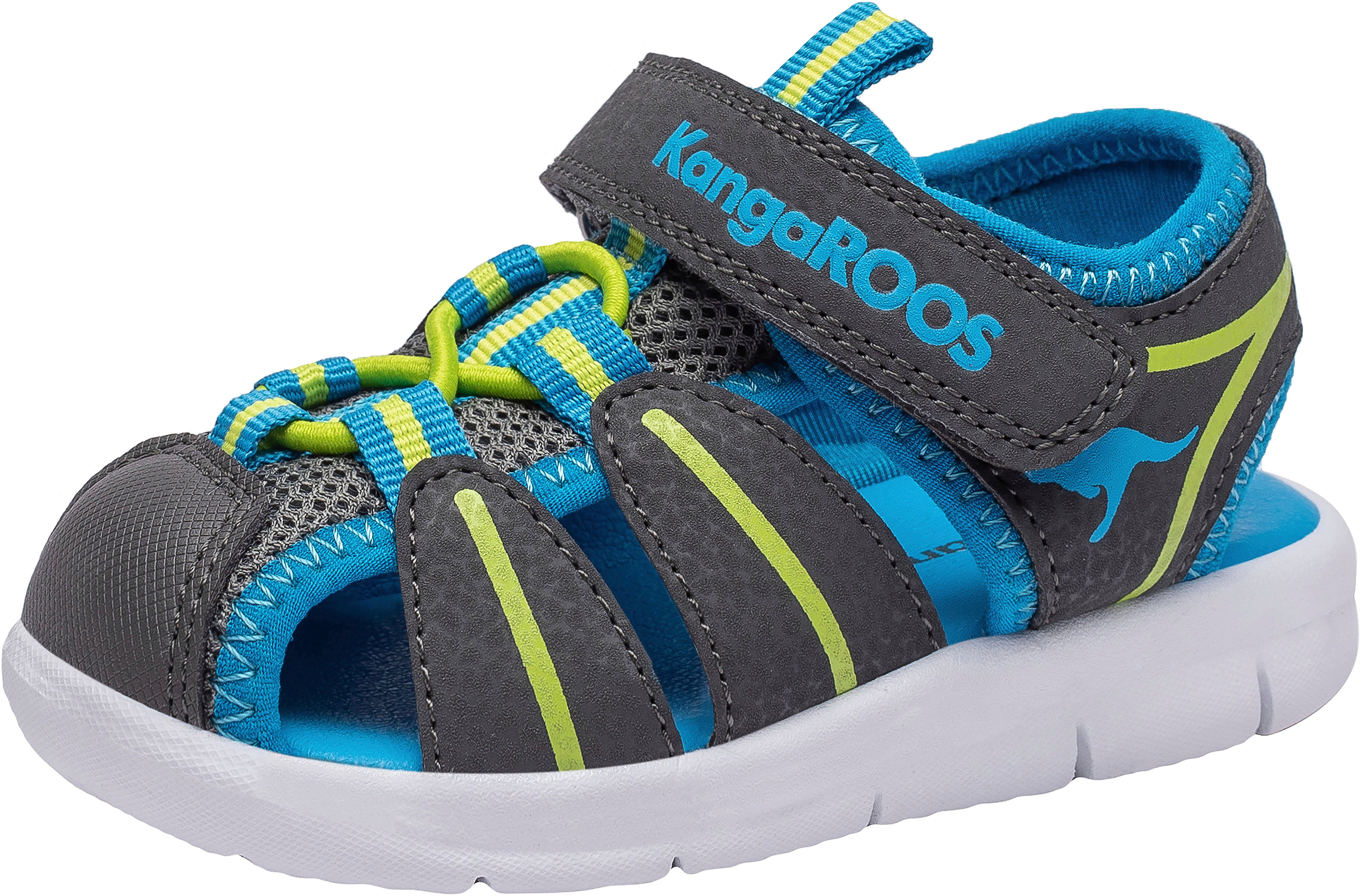 KangaROOS K-Grobi Sandale mit grau Klettverschluss