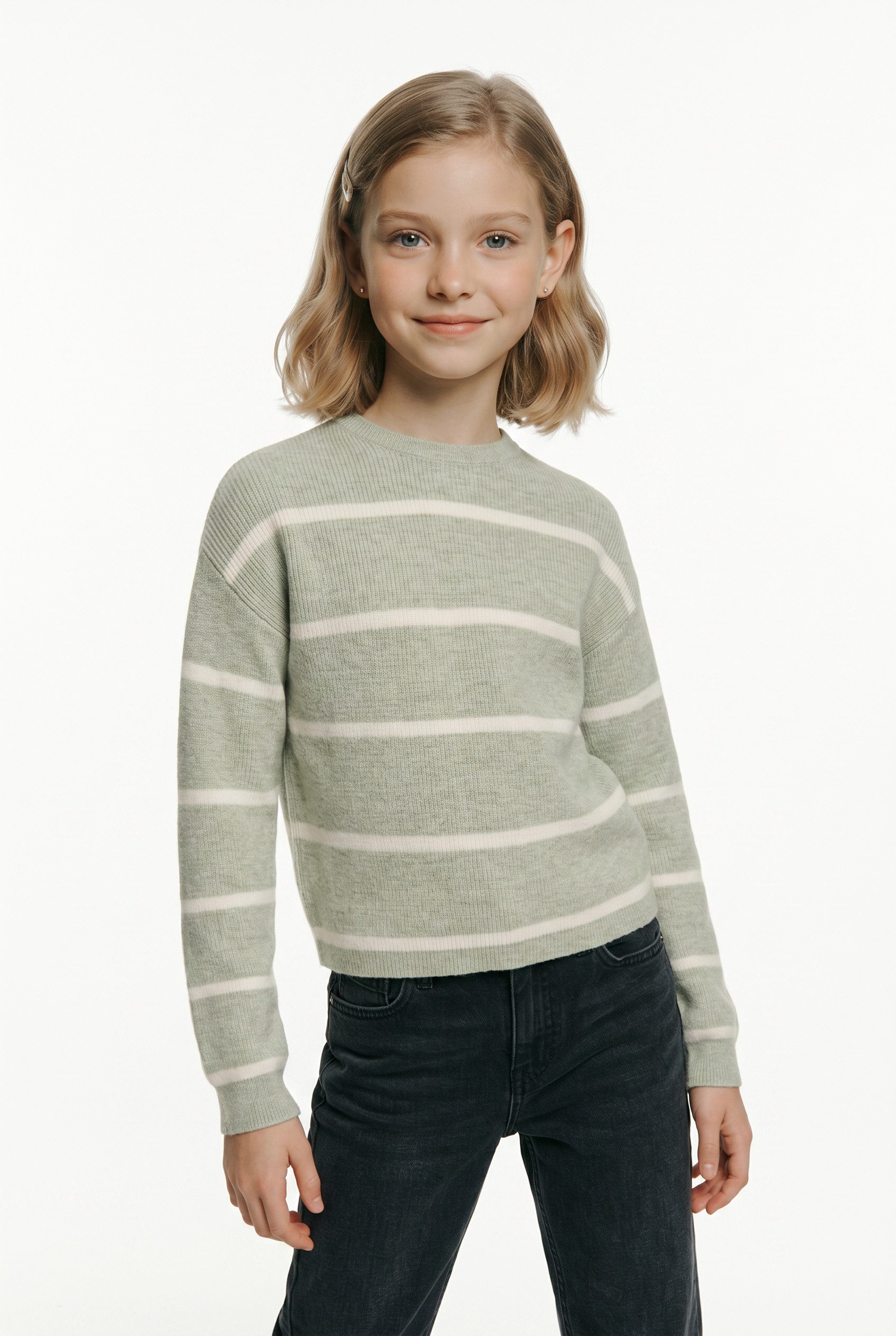 Strickpullover KOGFRANCA SHORT L/S STRIPE KNT NOOS