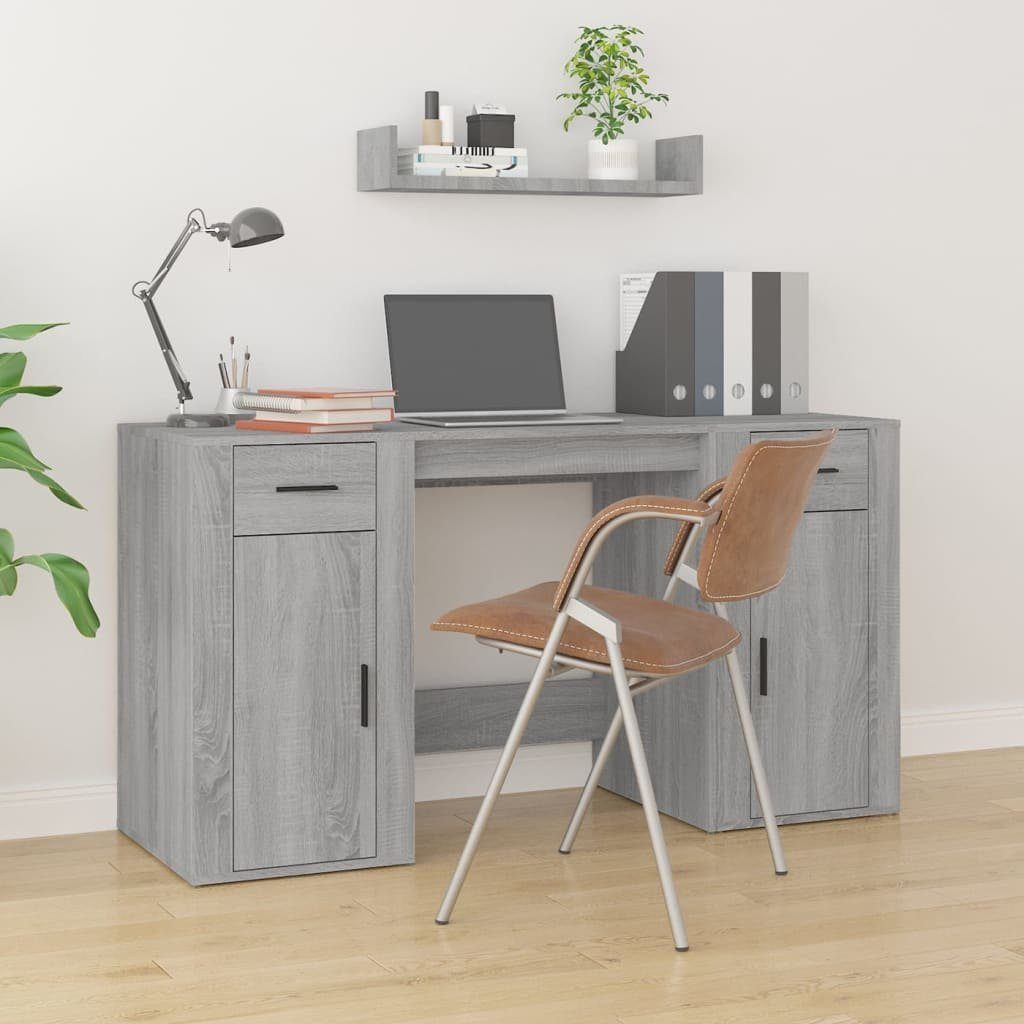 Grau Sonoma Stauraum Schreibtisch mit Holzwerkstoff furnicato