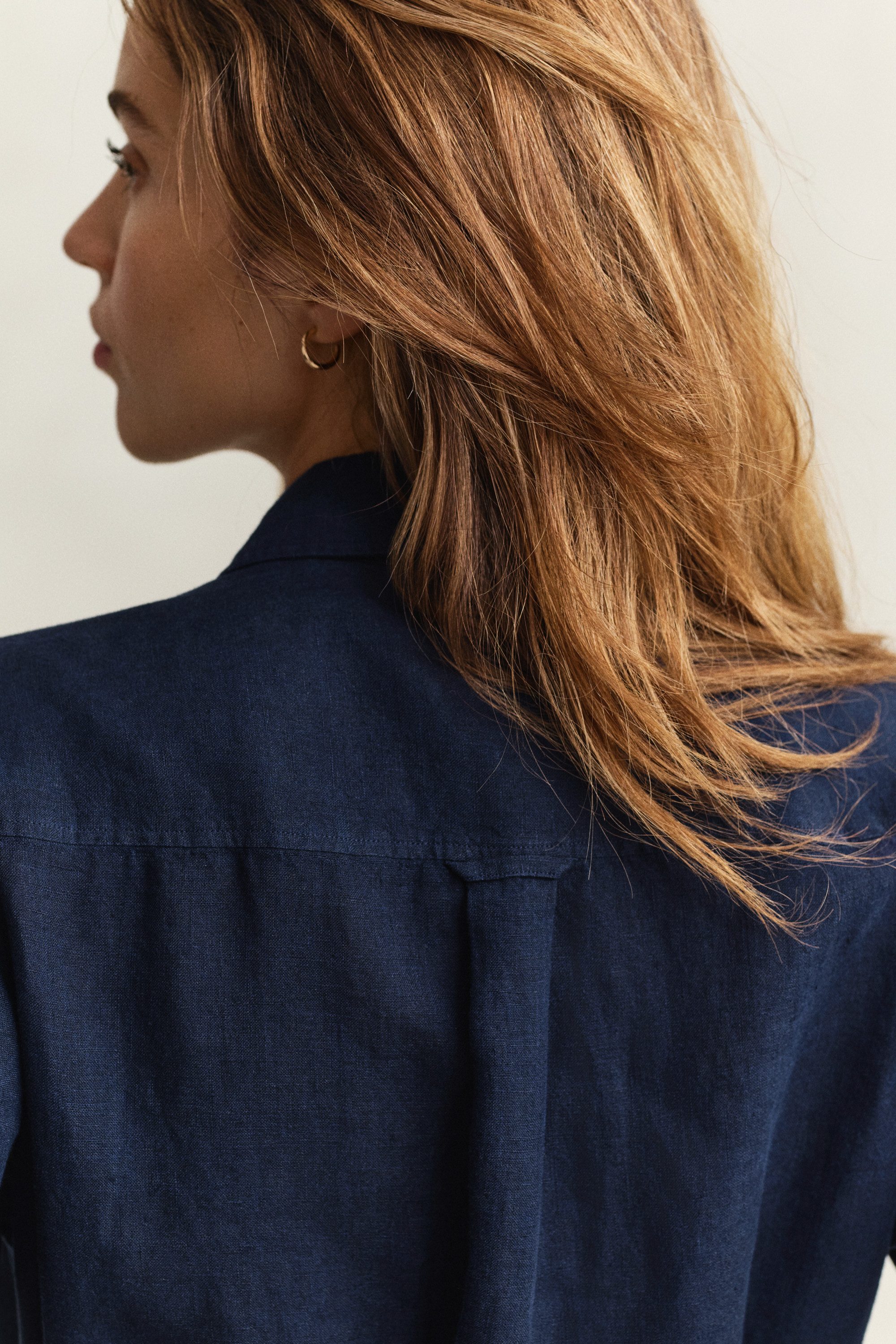 Gant Hemdblusenkleid LINEN Regular fit mit Bindegürtel