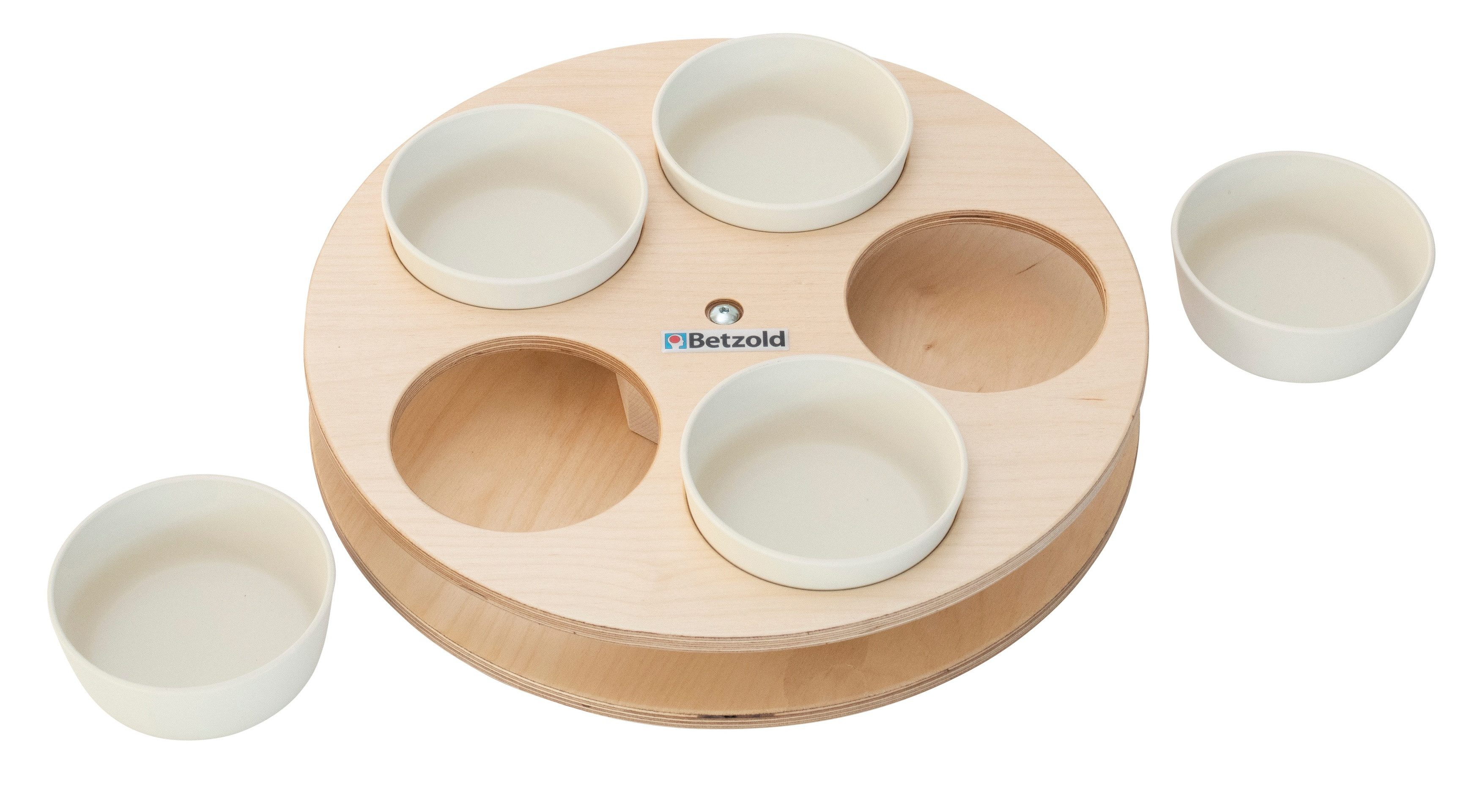 Betzold Bastelperlen Sortierrondell – drehbar, inkl. 5 treeNside-Schüsseln, robust