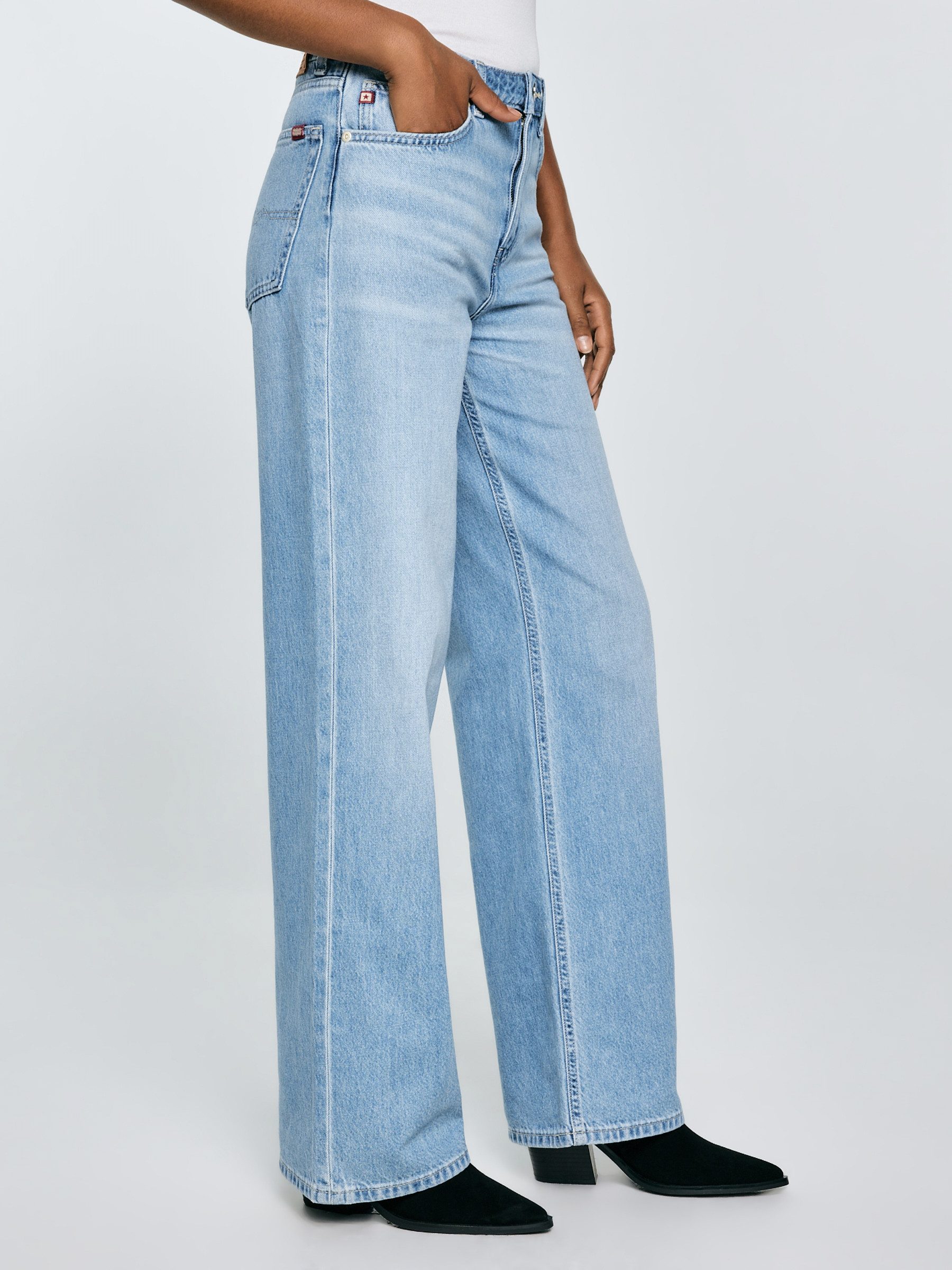 BIG STAR Weite Jeans ATREA hohe Leibhöhe